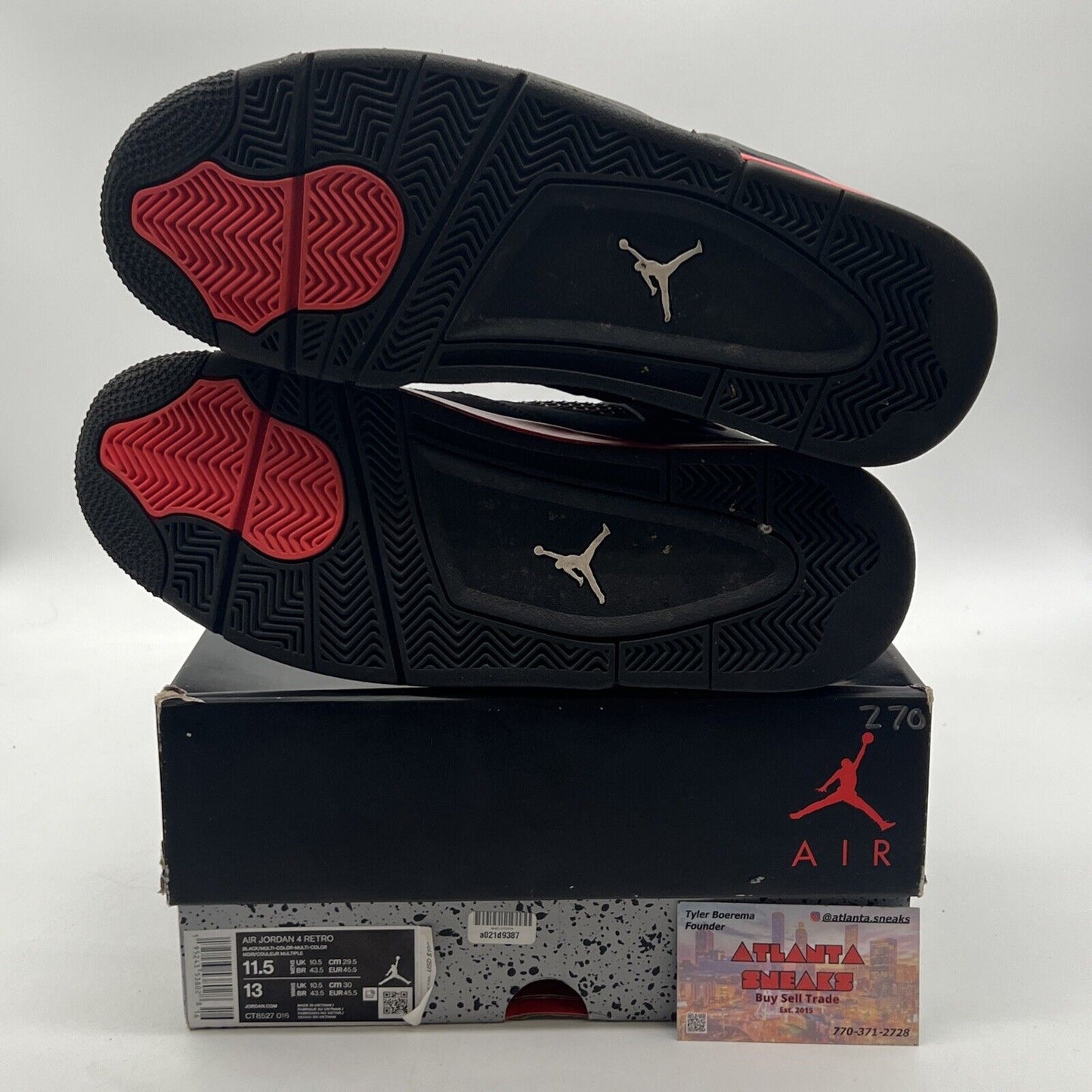 Size 11.5 - Jordan 4 Retro Mid Red Thunder Black Red Suede (CT8527-016)