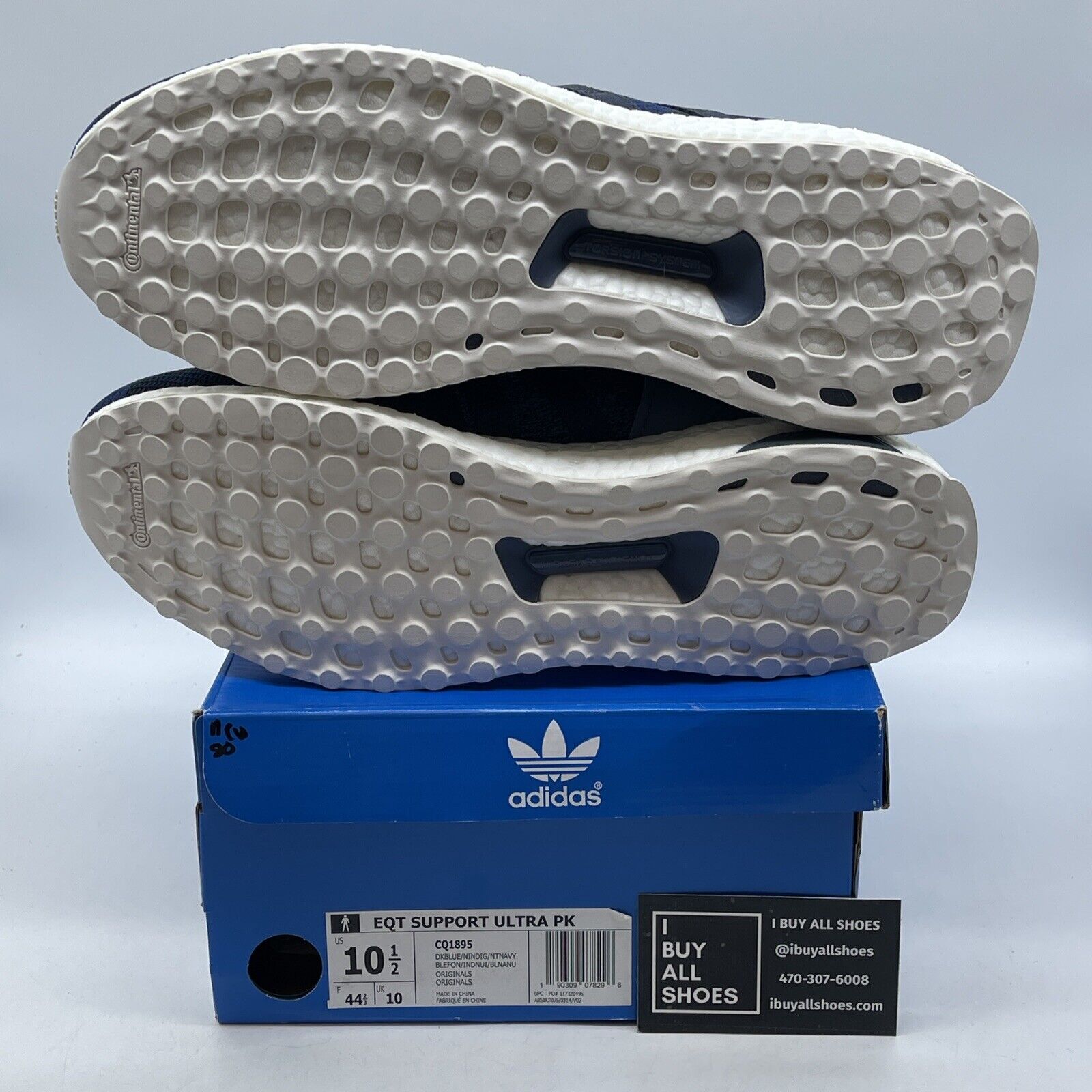 Size 10.5 - adidas Sneakersnstuff x EQT Support Ultra Primeknit Dark Blue Suede