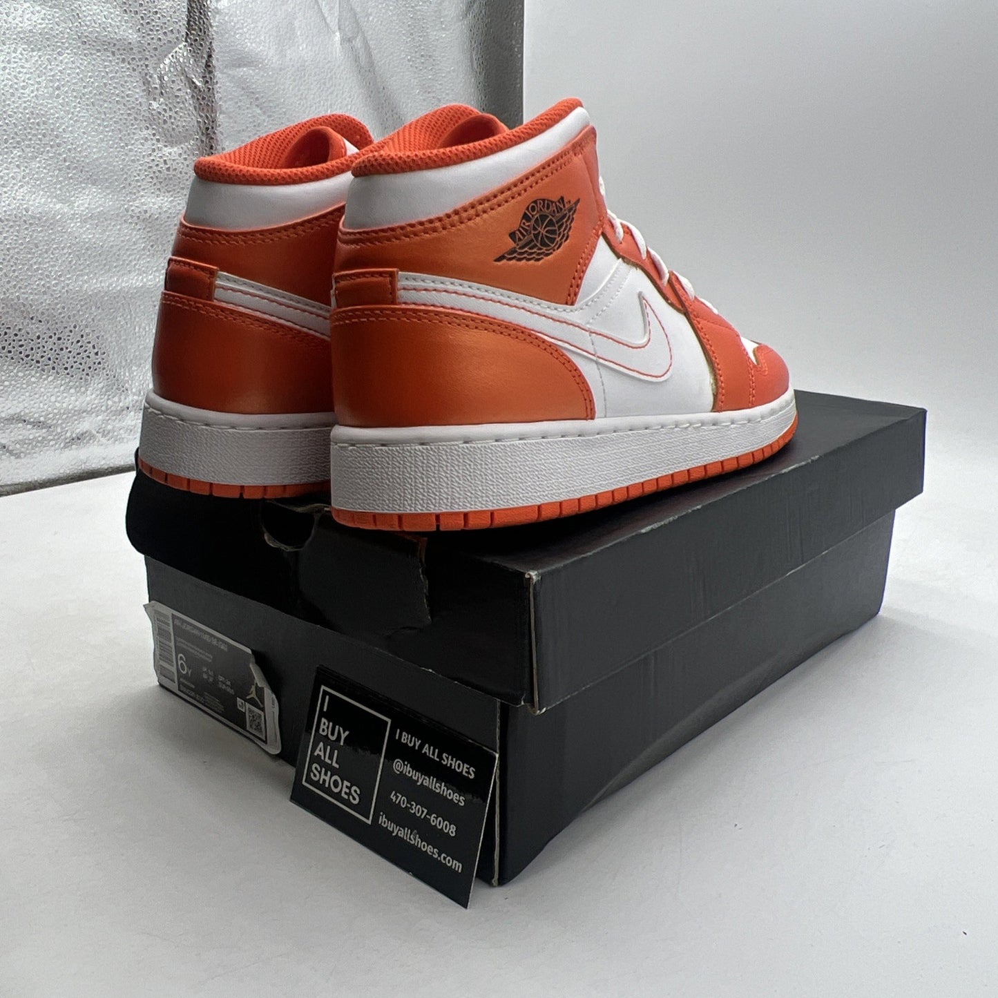 Size 6Y - Air Jordan 1 SE High Electro Orange (DM4228-800)