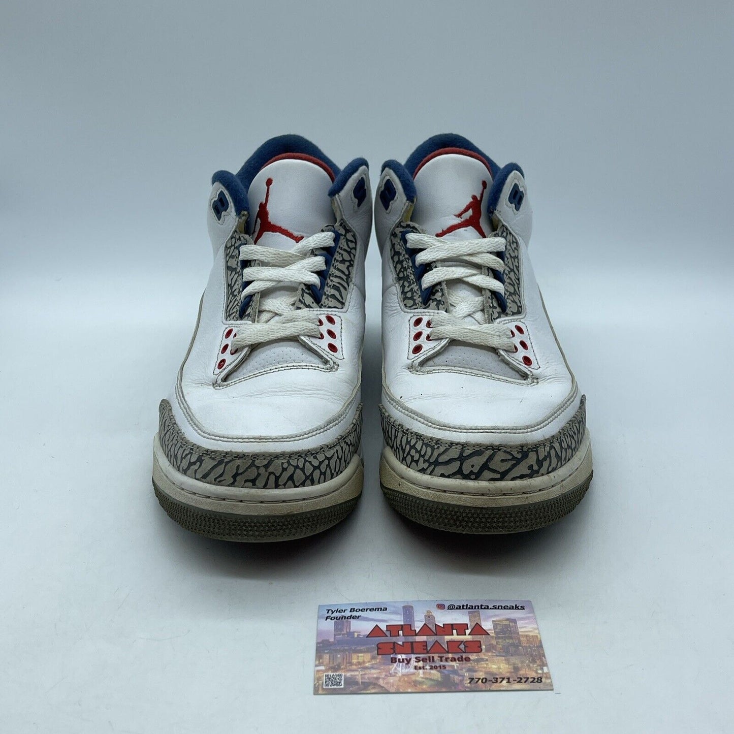 Size 8.5 - Jordan 3 Retro OG Mid True Blue White Grey Suede Leather (854262-106)