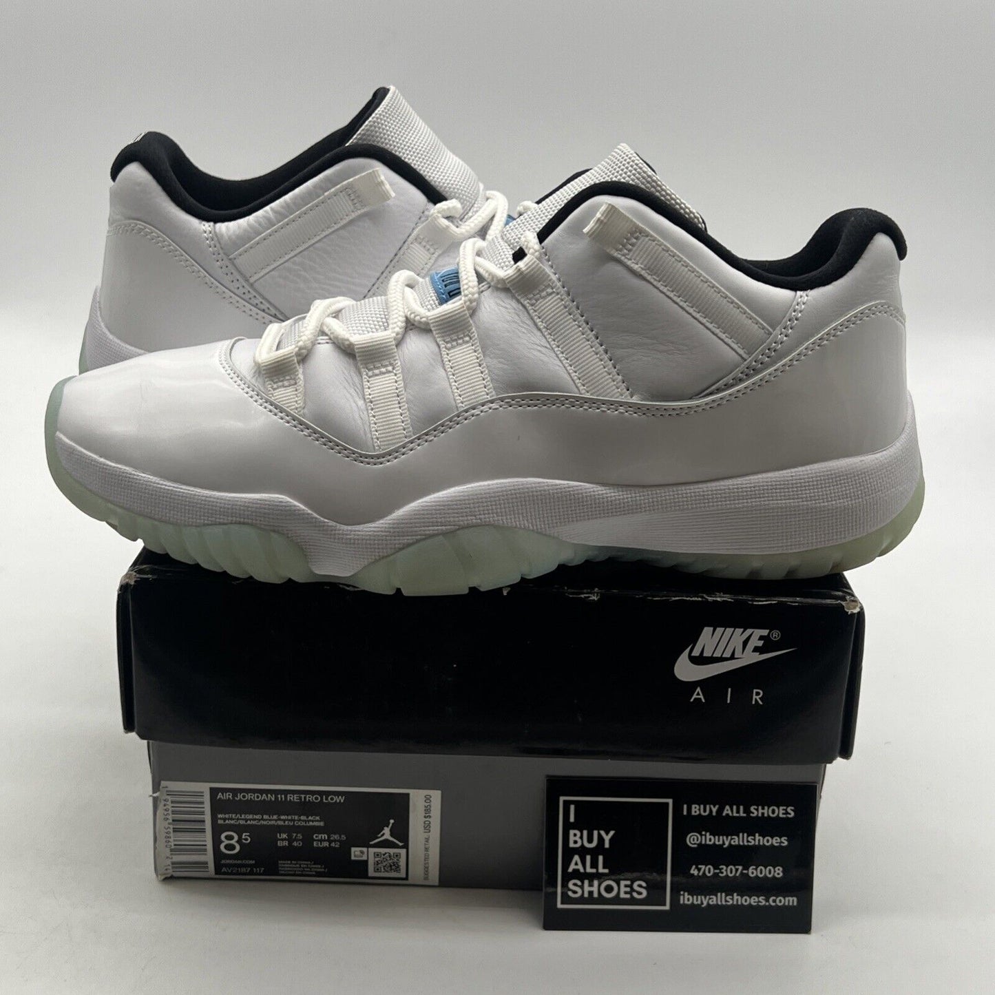 Size 8.5 - Air Jordan 11 Retro Low Legend Blue (AV2187-117)