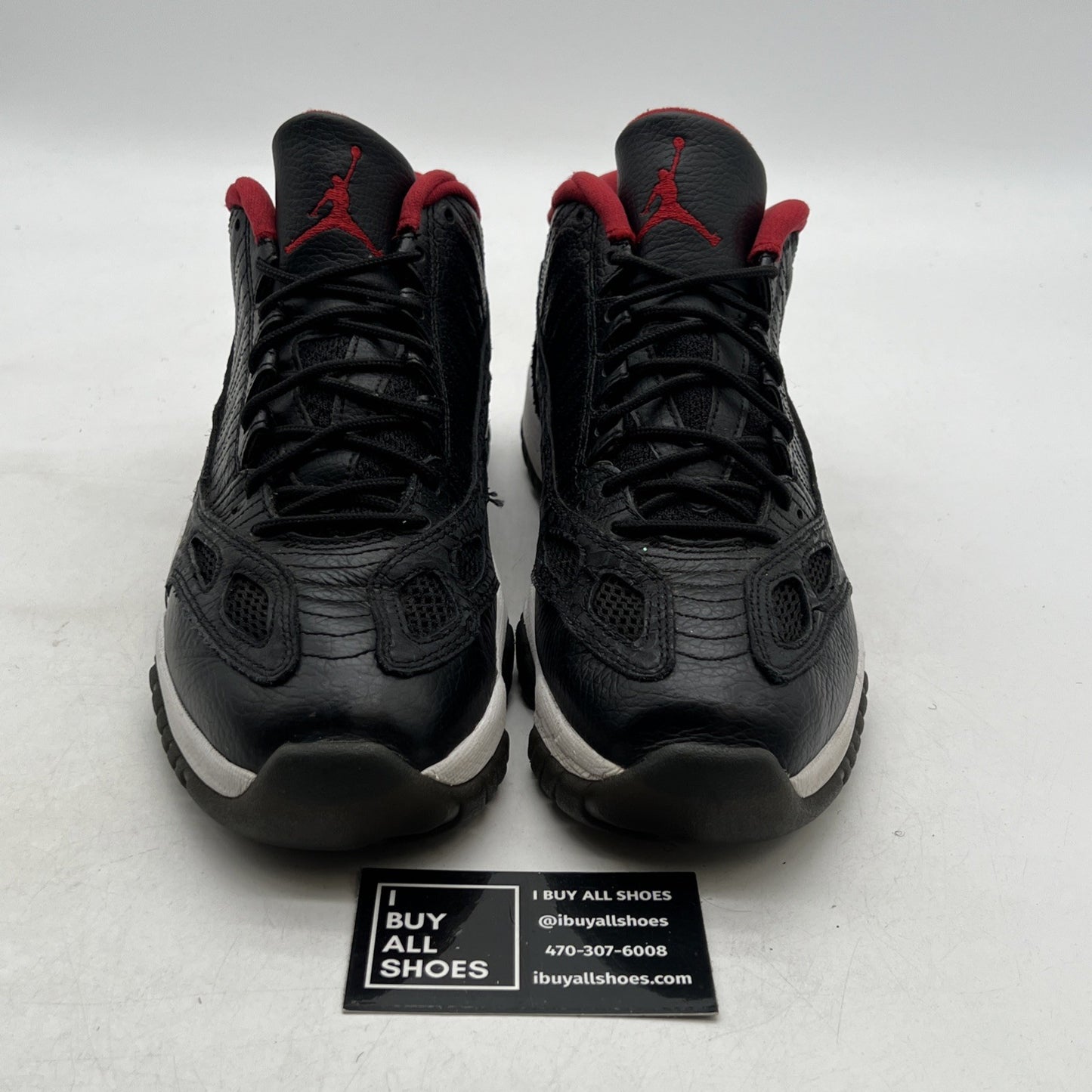 Size 9 - Air Jordan 11 Retro IE 2011 Low Black Charcoal Red (306008-001)