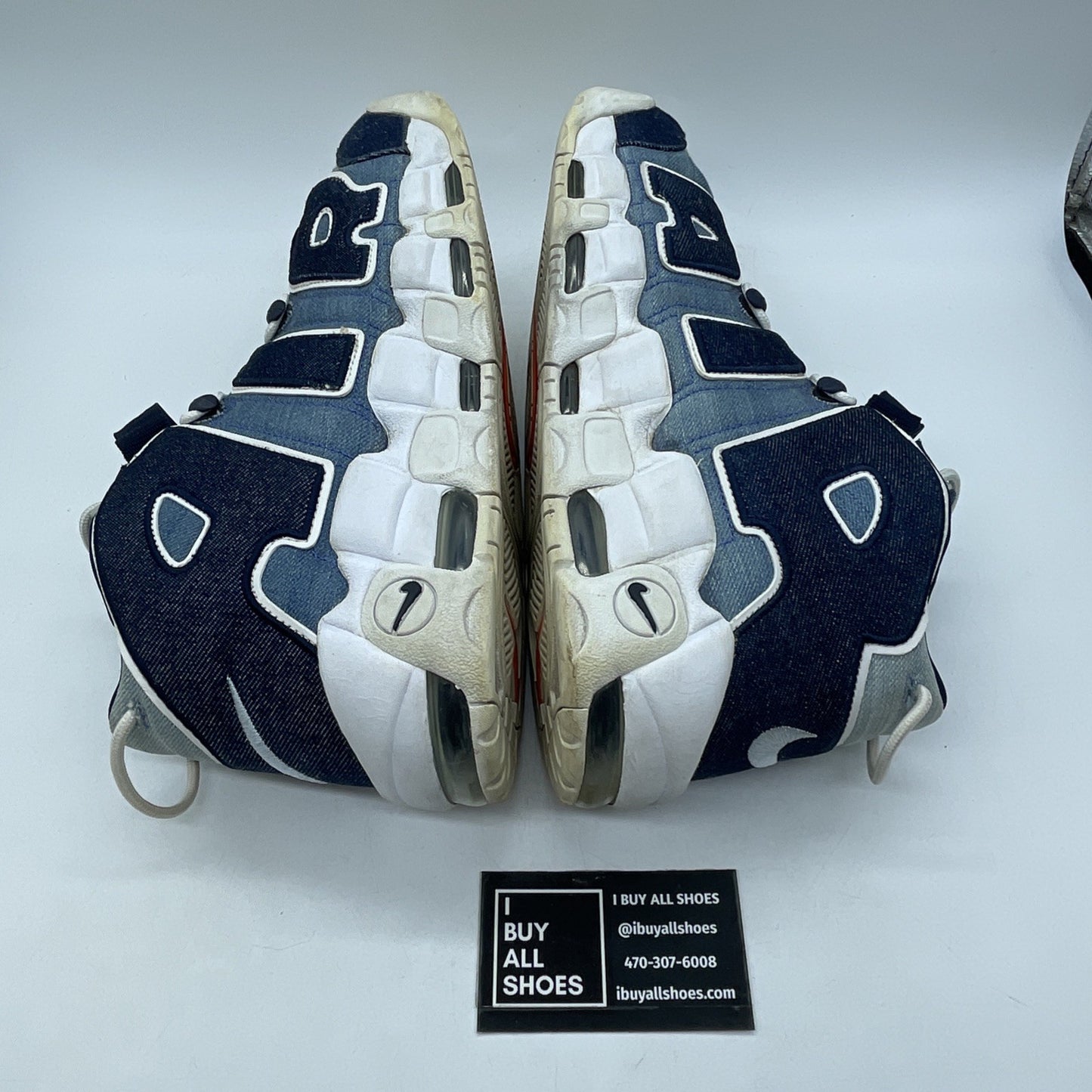 Size 11.5 - Nike Air More Uptempo 96 Denim White Blue Suede (CJ6125-100)