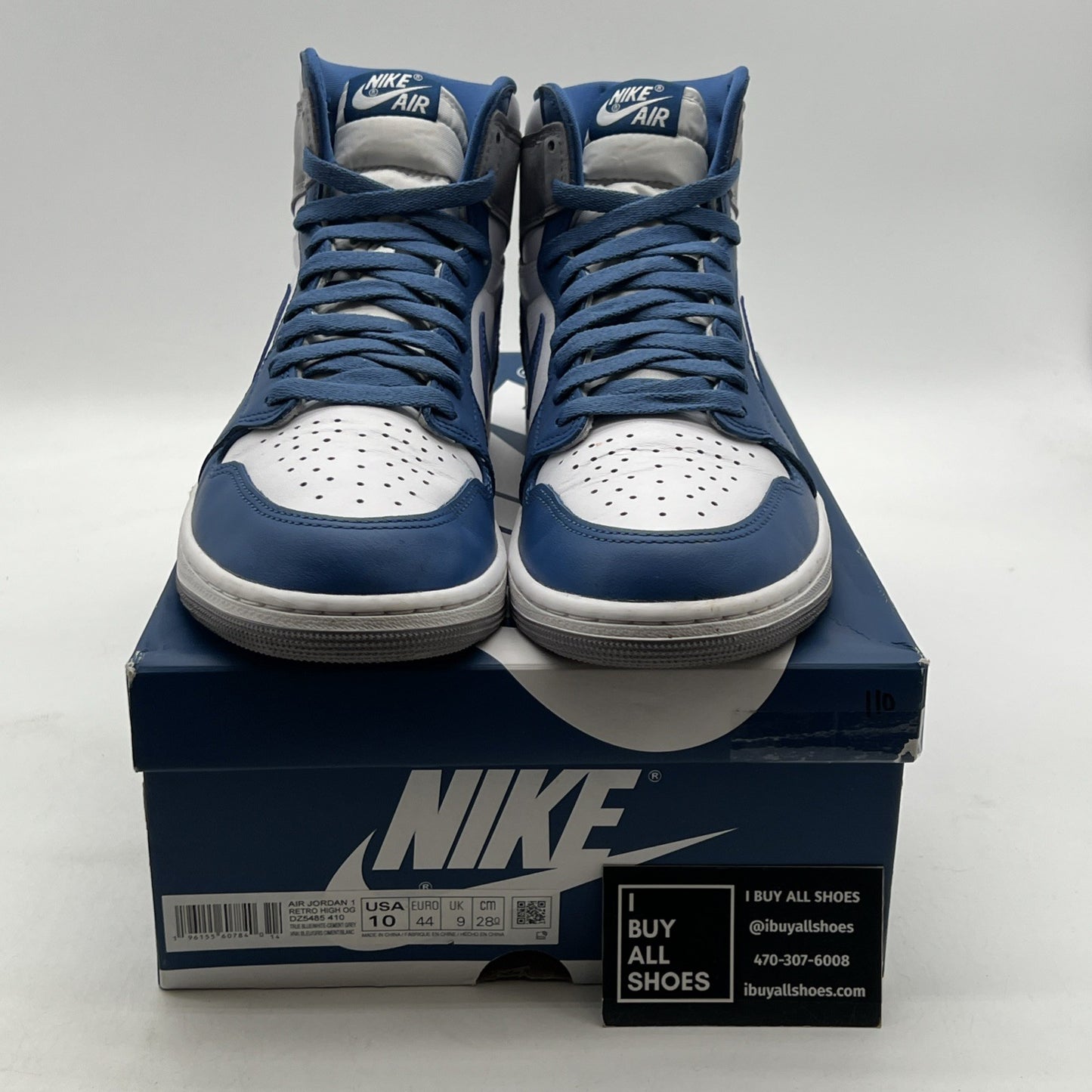 Size 10 - Air Jordan 1 Retro OG High True Blue (DZ5485-410)