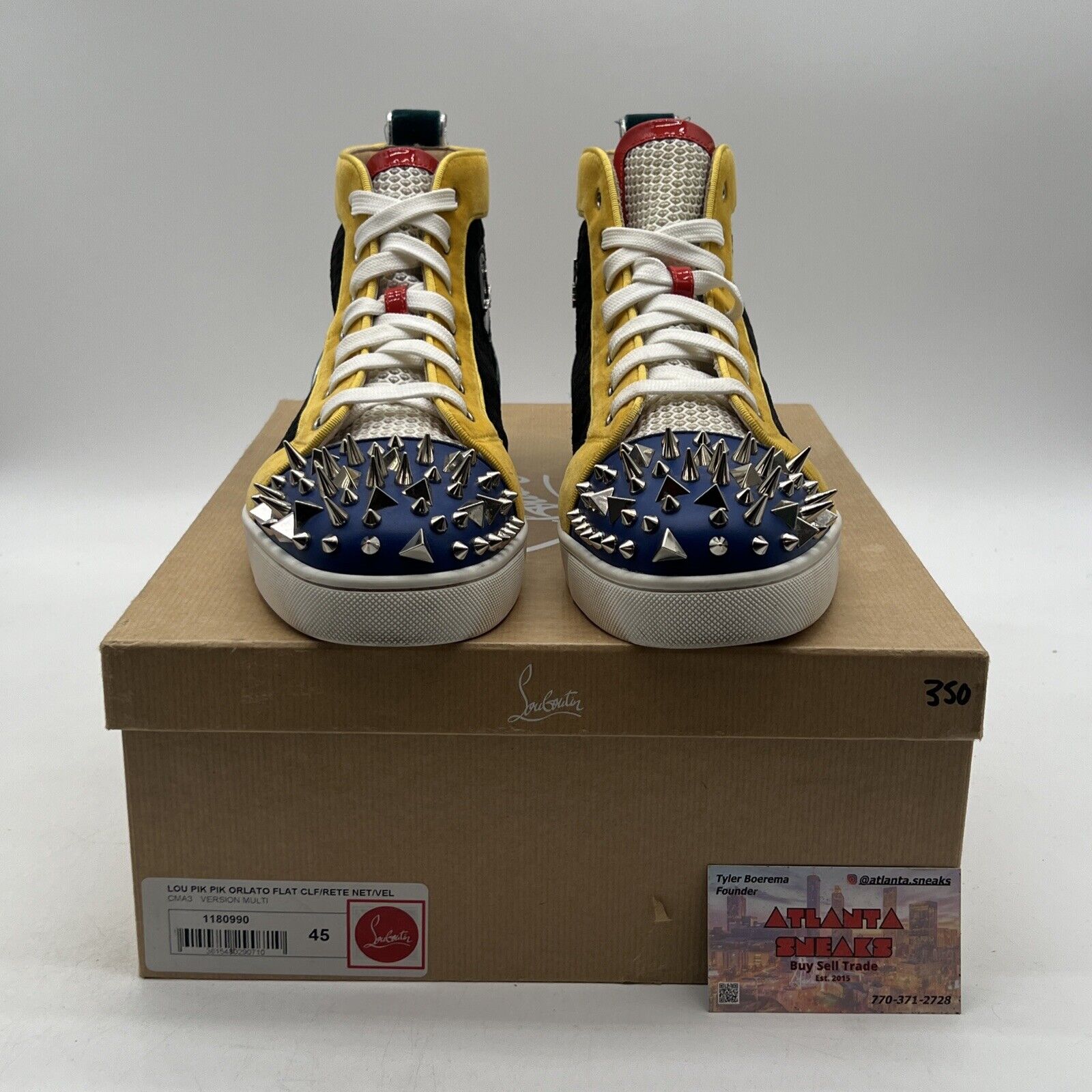 Size 11 - Christian Louboutin Orlato Multicolor High Top Sneaker