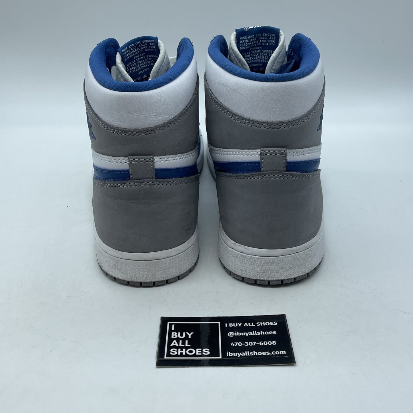 Size 12 - Jordan 1 Retro OG High True Blue Grey Suede Leather (DZ5485-410)