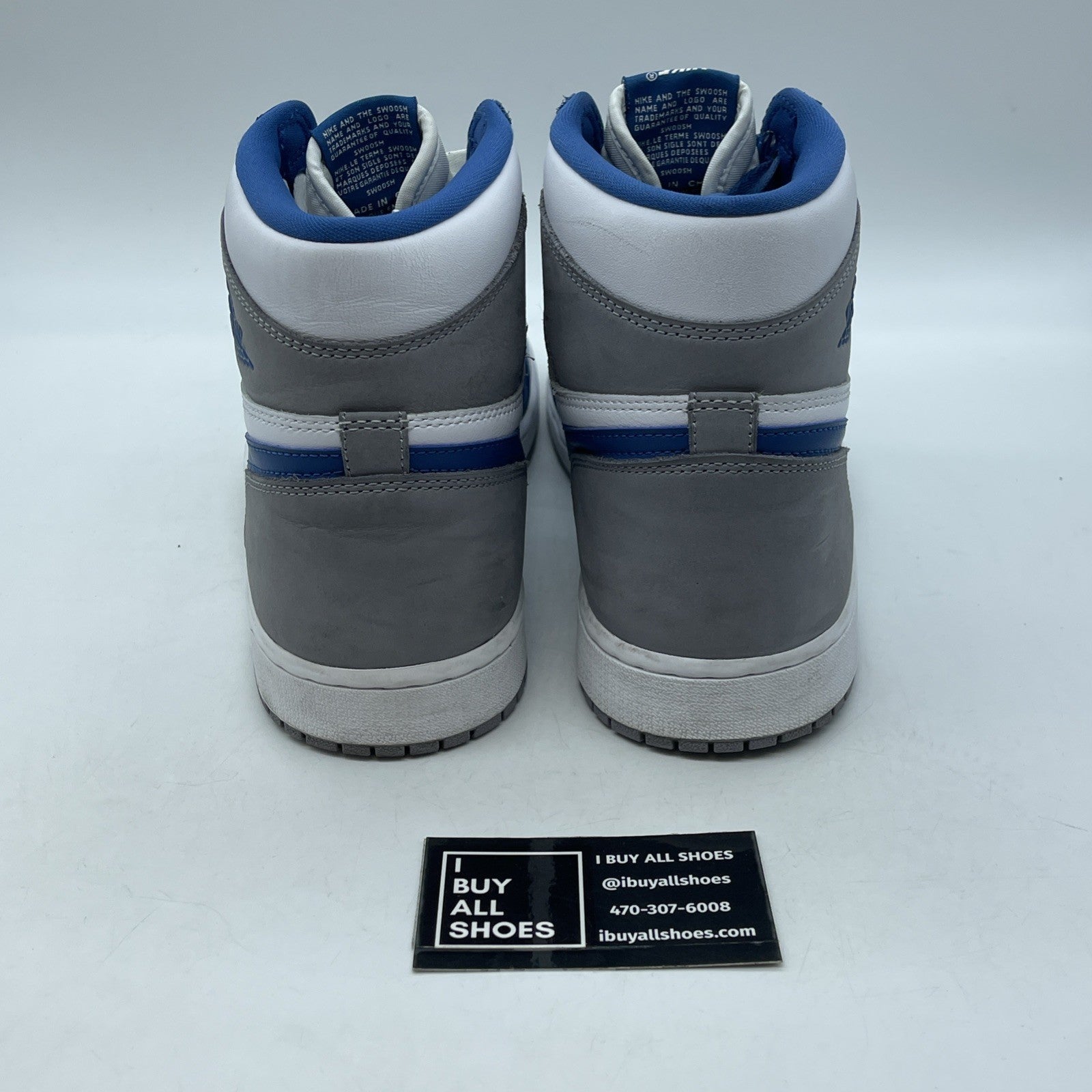 Size 12 - Jordan 1 Retro OG High True Blue Grey Suede Leather (DZ5485-410)