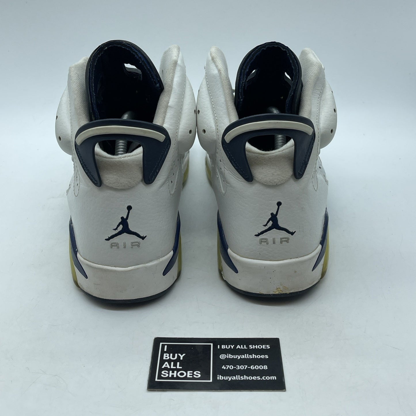 Size 10.5 - Air Jordan 6 Retro 2000 Midnight Navy White Leather (136038-141)