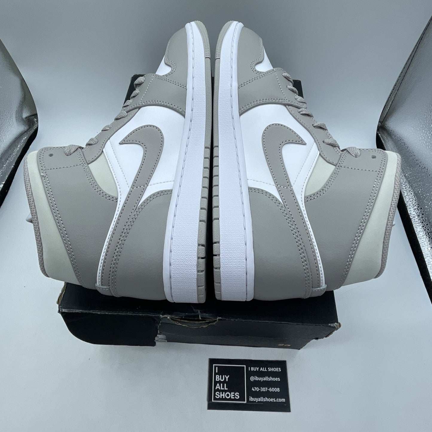Size 10 - Air Jordan 1 Mid College Grey (554724-082)