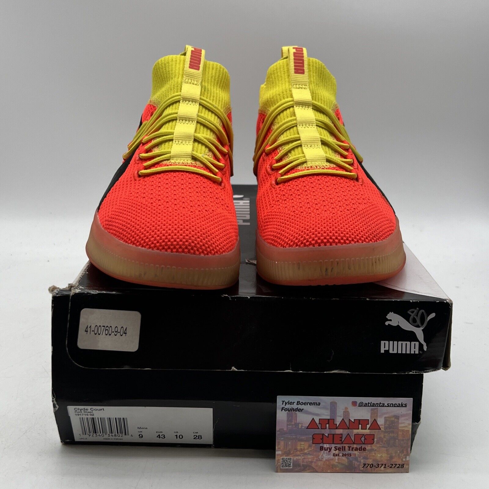 Size 10 - PUMA Clyde Court Disrupt Yellow Black (191715-02)