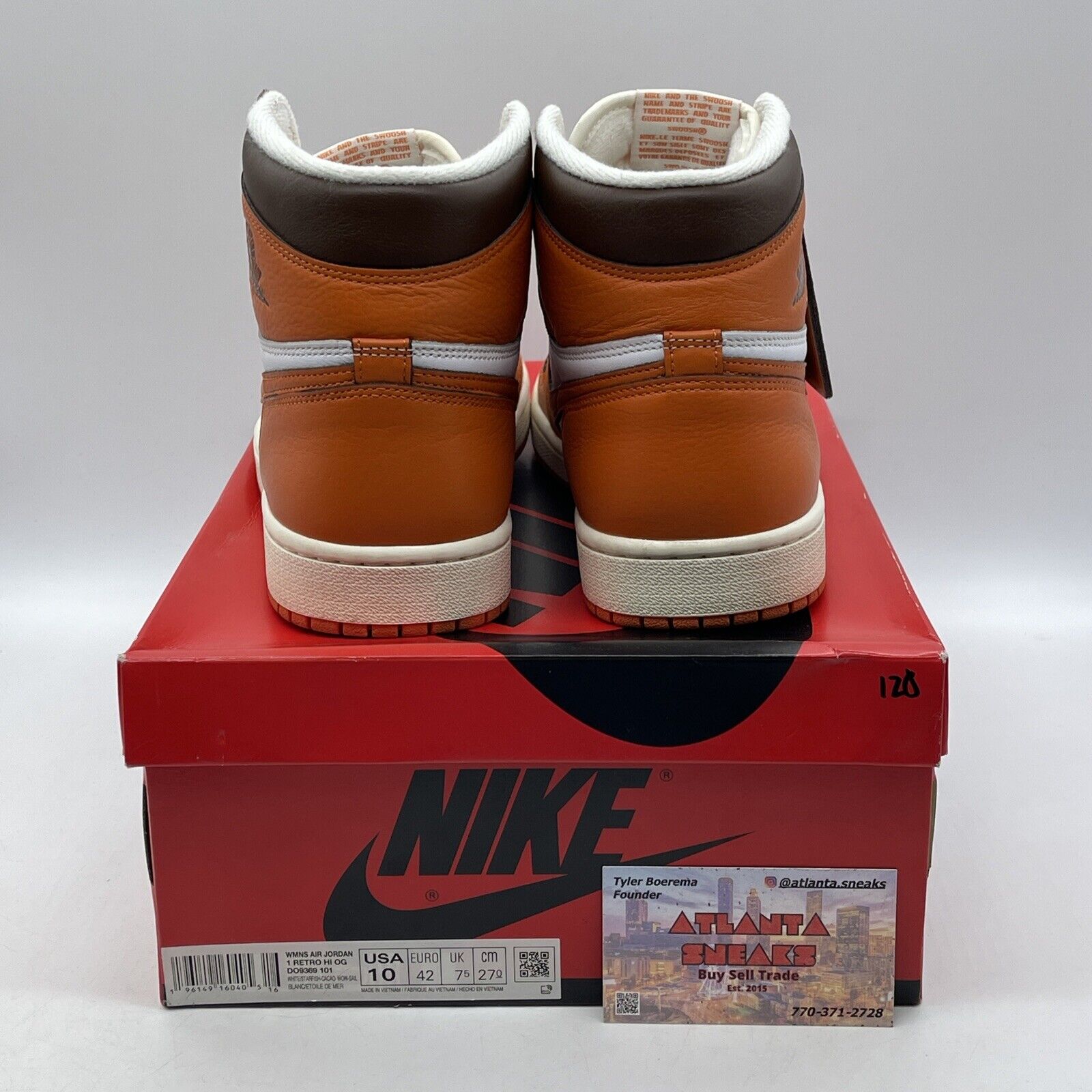 Size 10W - Jordan 1 Retro High OG Starfish Brown White Orange (DO9369-101)