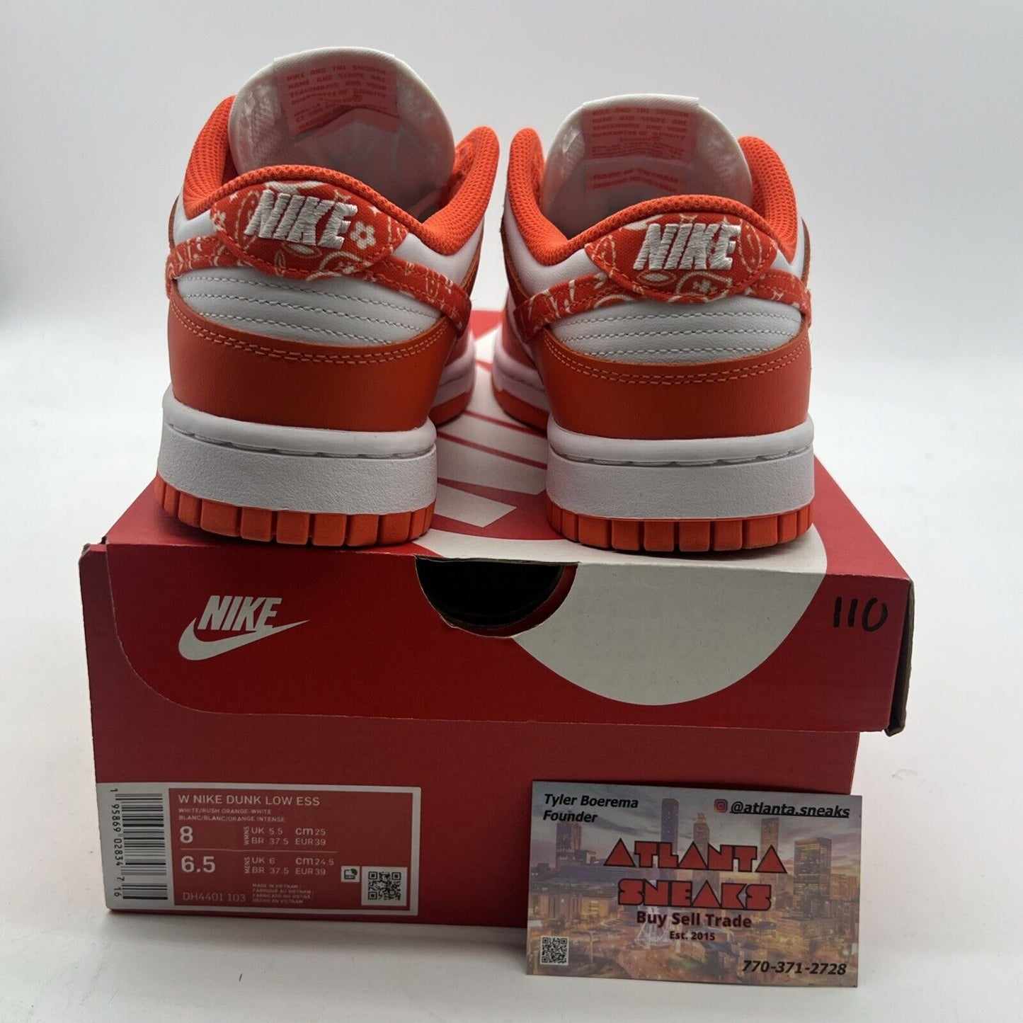 Size 8 - Nike Dunk Low Orange Paisley W (DH4401-103)