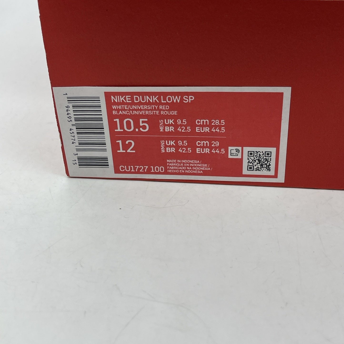 Size 10.5 - Nike Dunk Retro SP 2020 Low St. John's White Leather (CU1727-100)