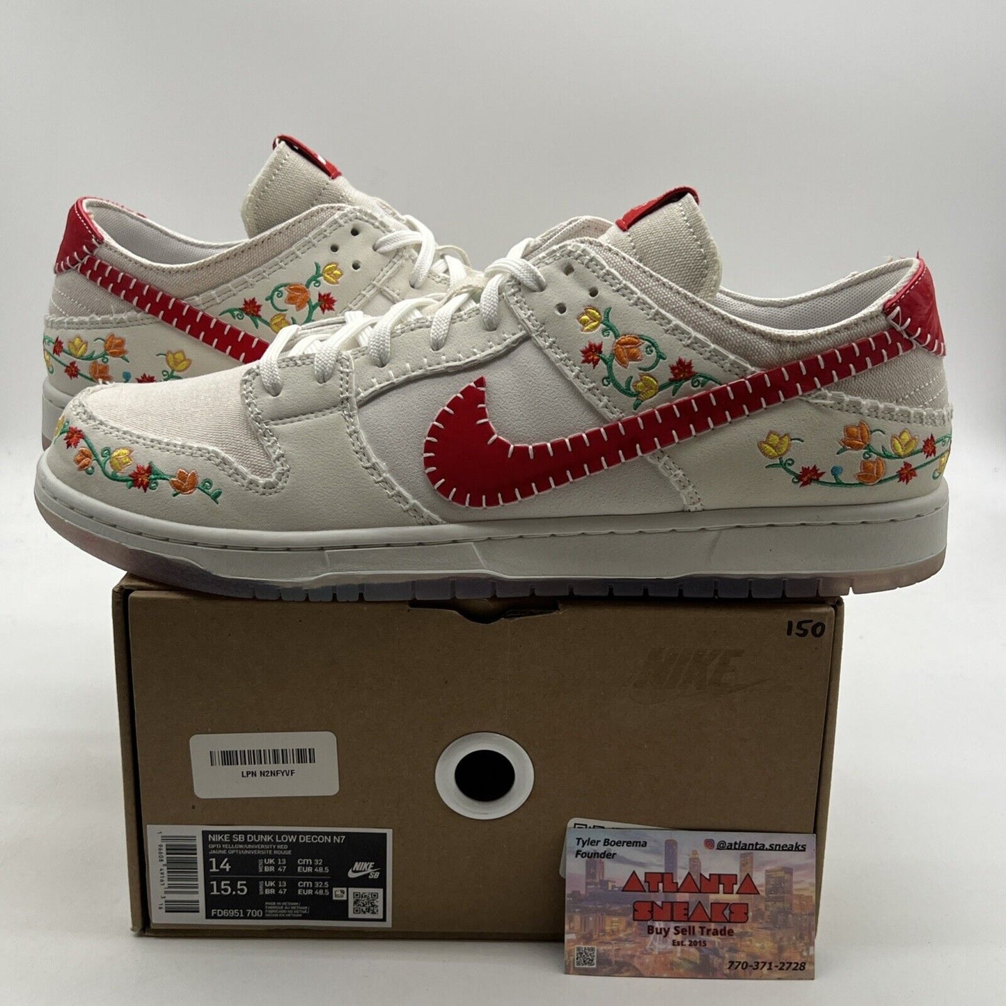 Size 14 - Nike Dunk Decon SB Low N7 - Sail University Red (FD6951-700)