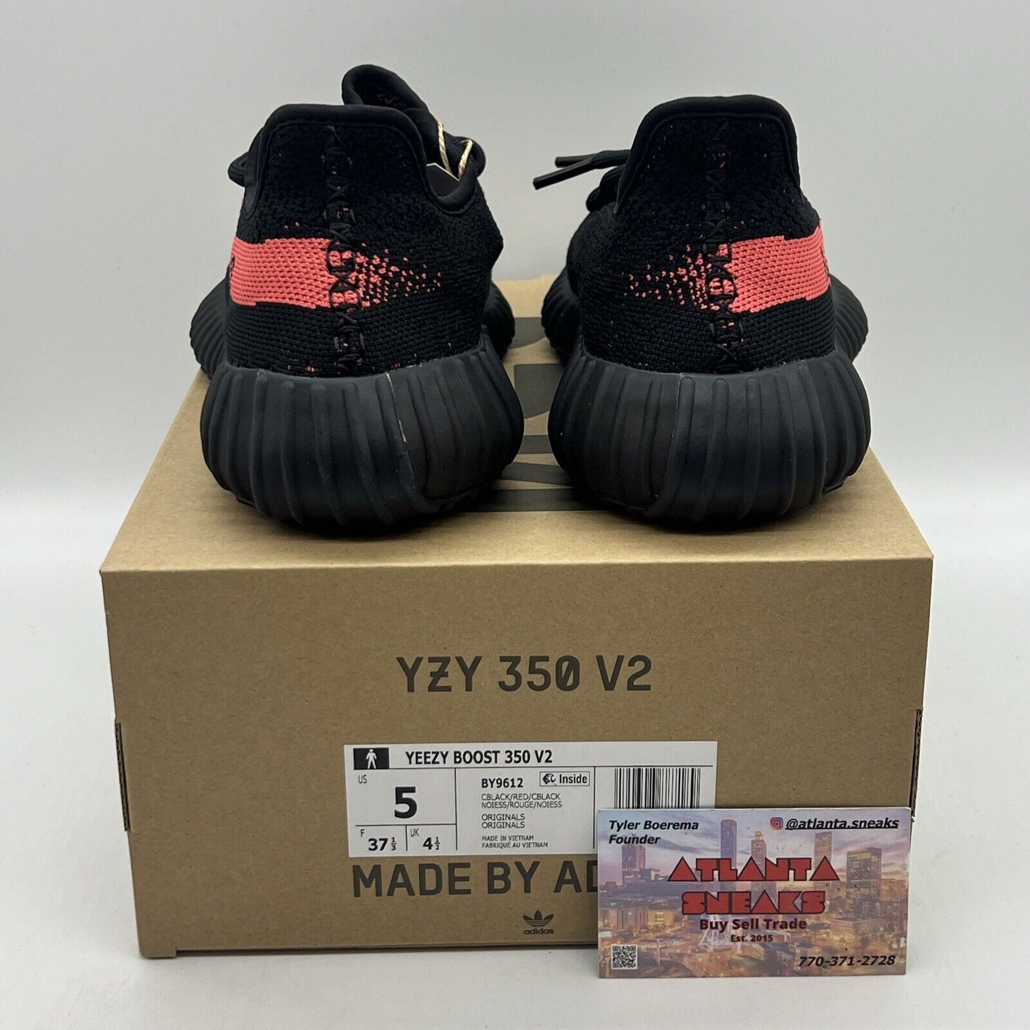 Size 5 - adidas Yeezy Boost 350 V2 Low Red Stripe Brand New Og All