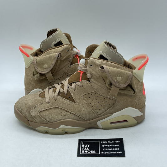 Size 9 - Air Jordan 6 Retro x Travis Scott Mid British Khaki (DH0690-200)