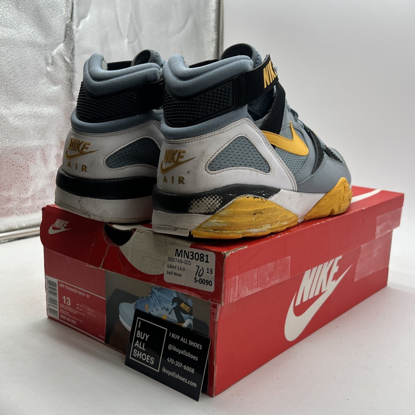 Size 13 - Nike Air Trainer Max 91 Gray (309748-005)