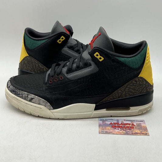 Size 12 - Air Jordan 3 Retro SE Animal Instinct 2.0 Black Yellow White CV3583003