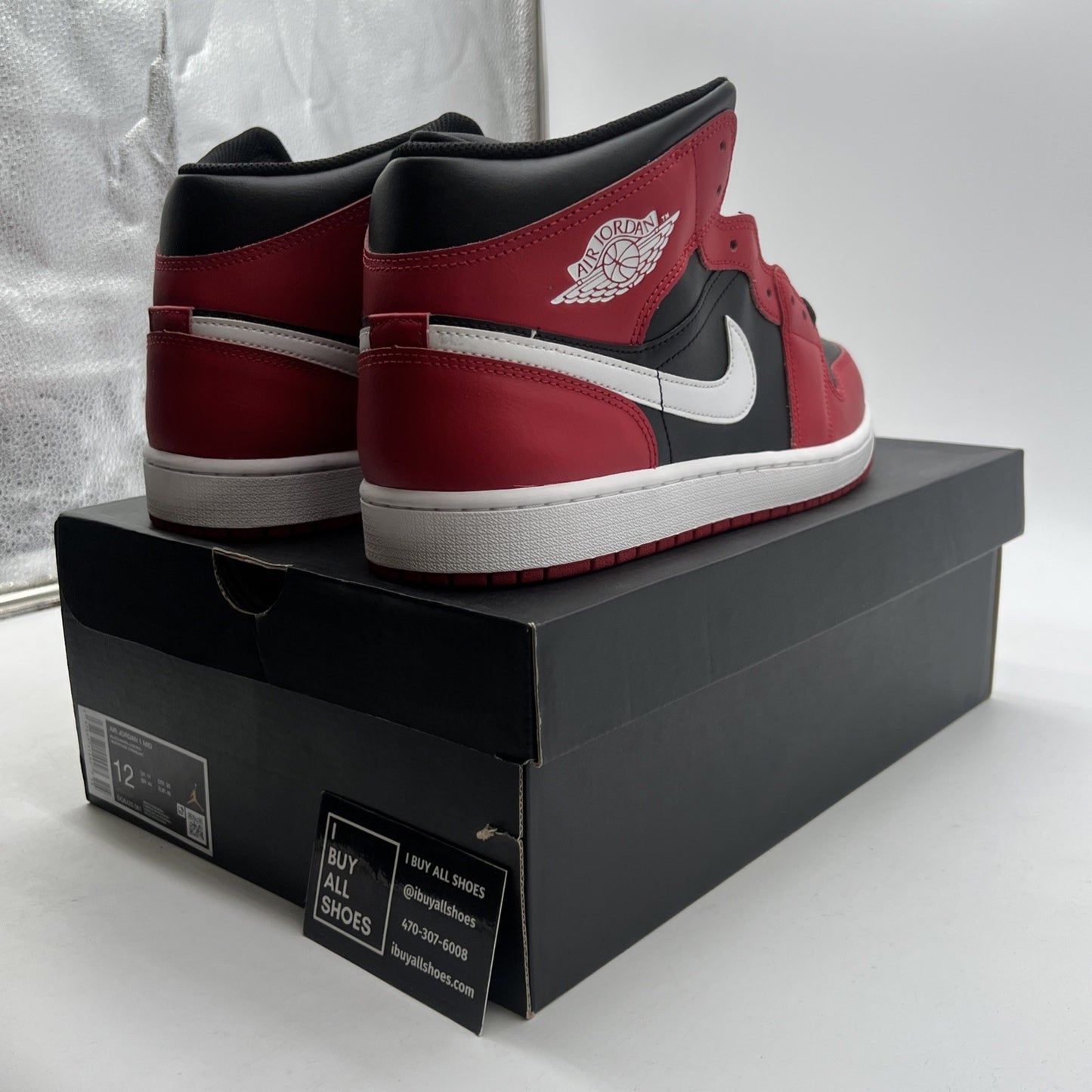 Size 12 - Air Jordan 1 Mid Gym Red Black White (DQ8426-061)