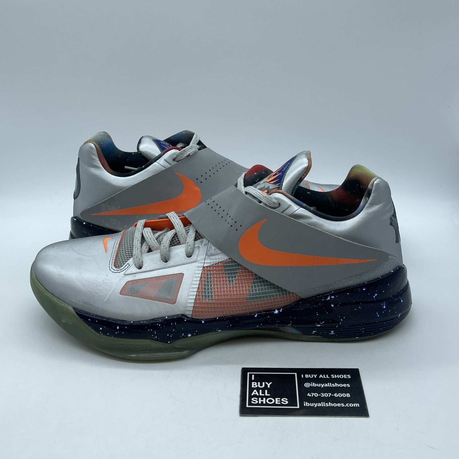 Size 13 - Nike Zoom KD 4 2012 All Star - Galaxy Grey Orange Suede (520814-001)