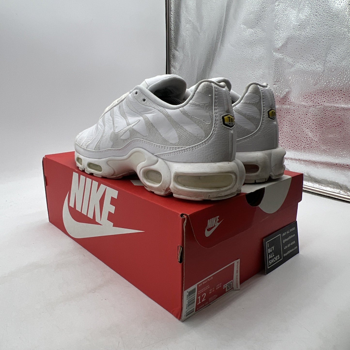 Size 12 - Nike Air Max Plus TN Triple White (AJ2029-100)