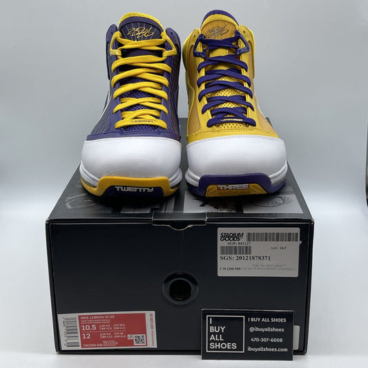 Size 10.5 - Nike LeBron 7 QS Media Day Yellow White Suede Leather (CW2300-500)