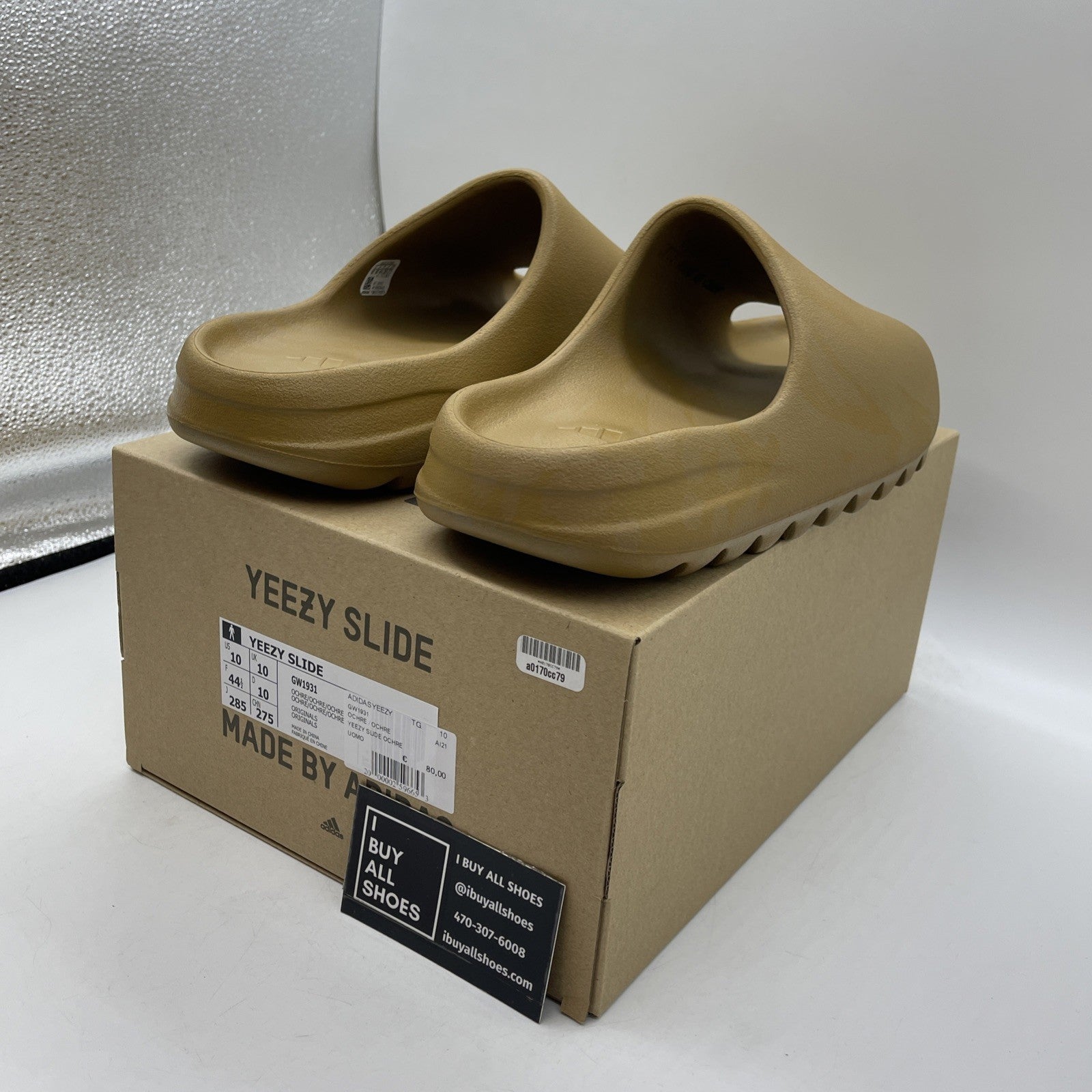 Size 10 - adidas Yeezy Slide 'Ochre' Brown Rubber (GW1931)