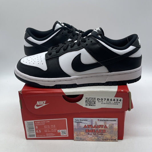 Size 8W - Nike Dunk Low Black White Leather (DD1503-101)