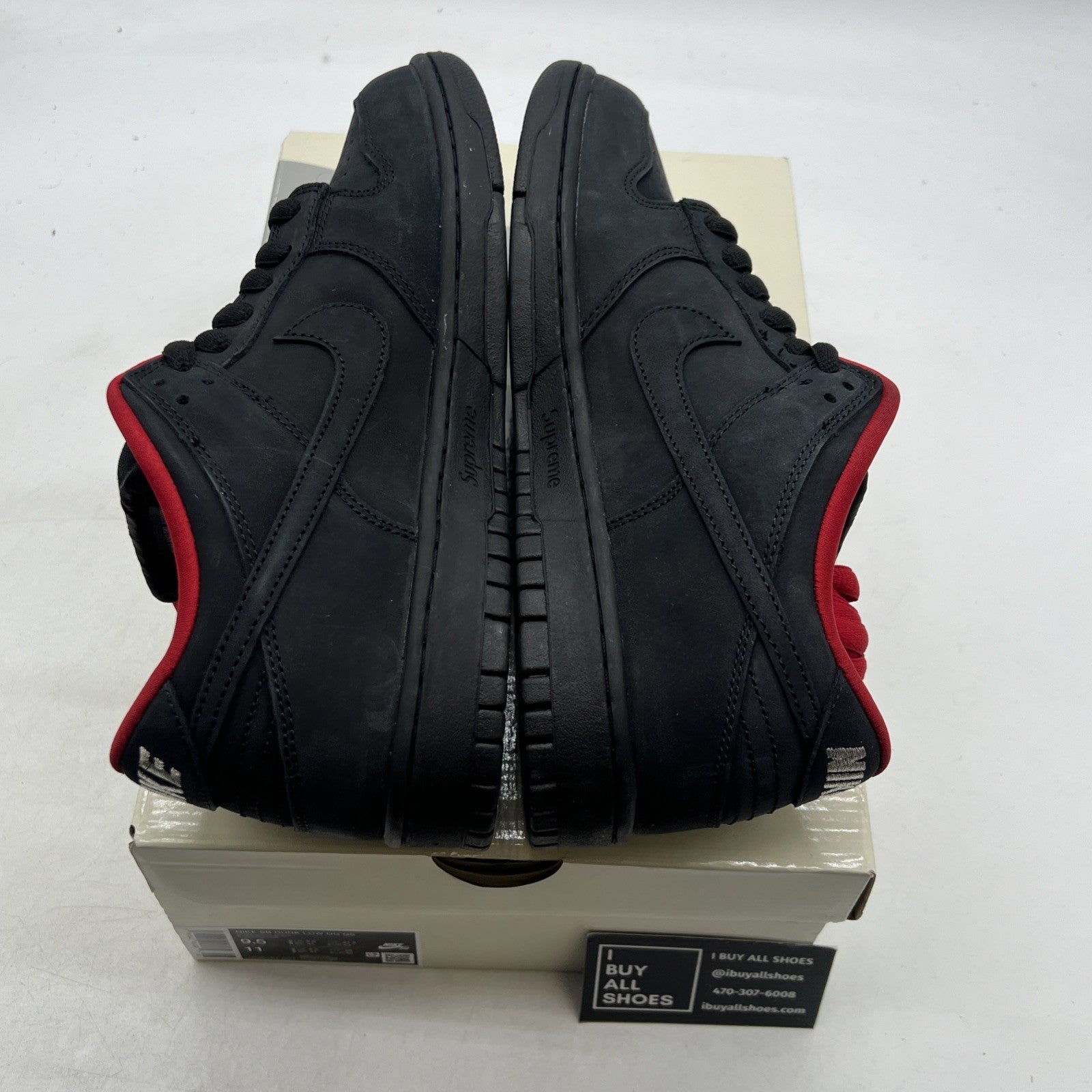 Size 9.5 - Supreme x Nike Dunk SB Low Black (HQ8487-001)