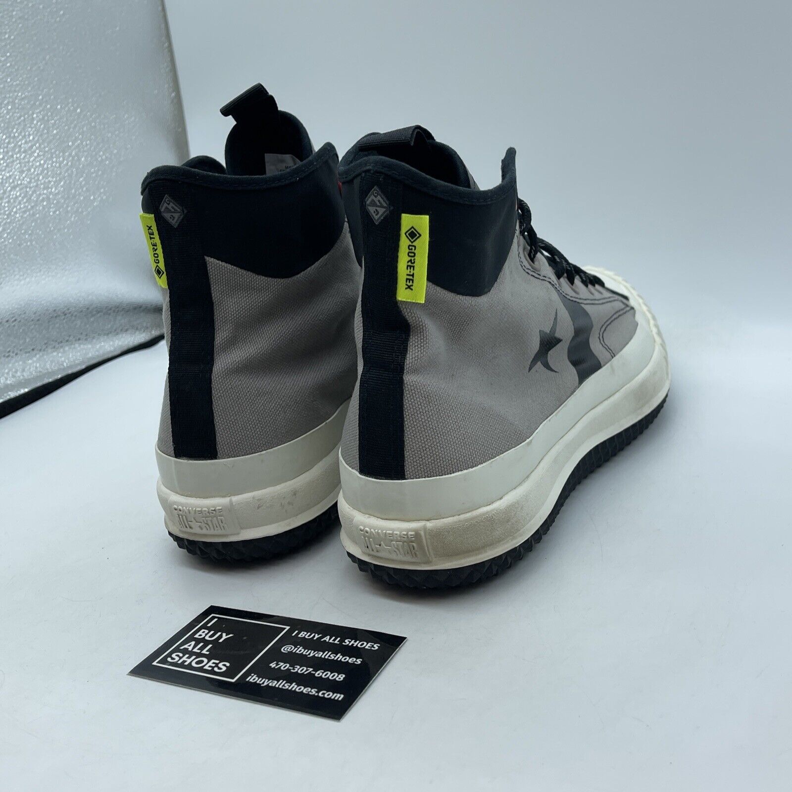 Size 9.5 - Converse Men's Bosey MC GORE-TEX High Grey Black White Suede Leather