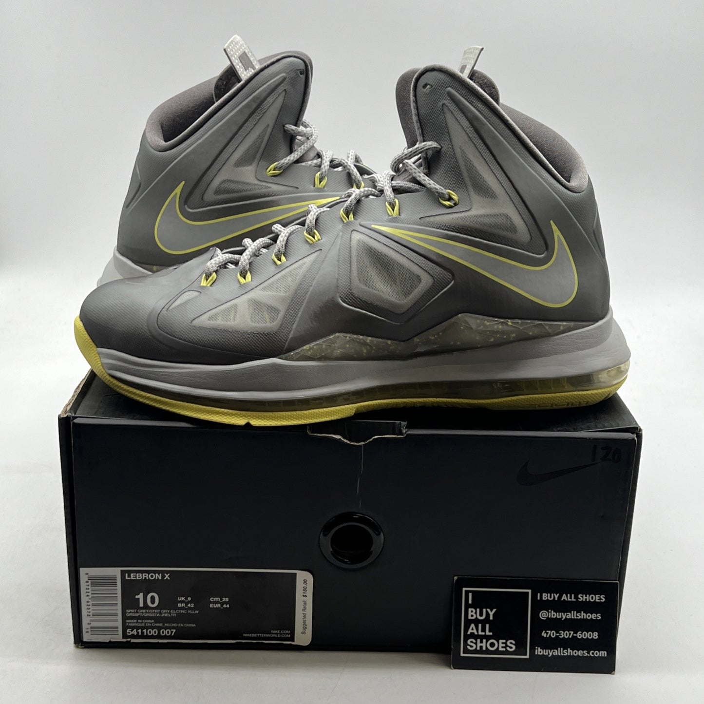 Size 10 - Nike LeBron 10 Yellow Diamond (541100-007)