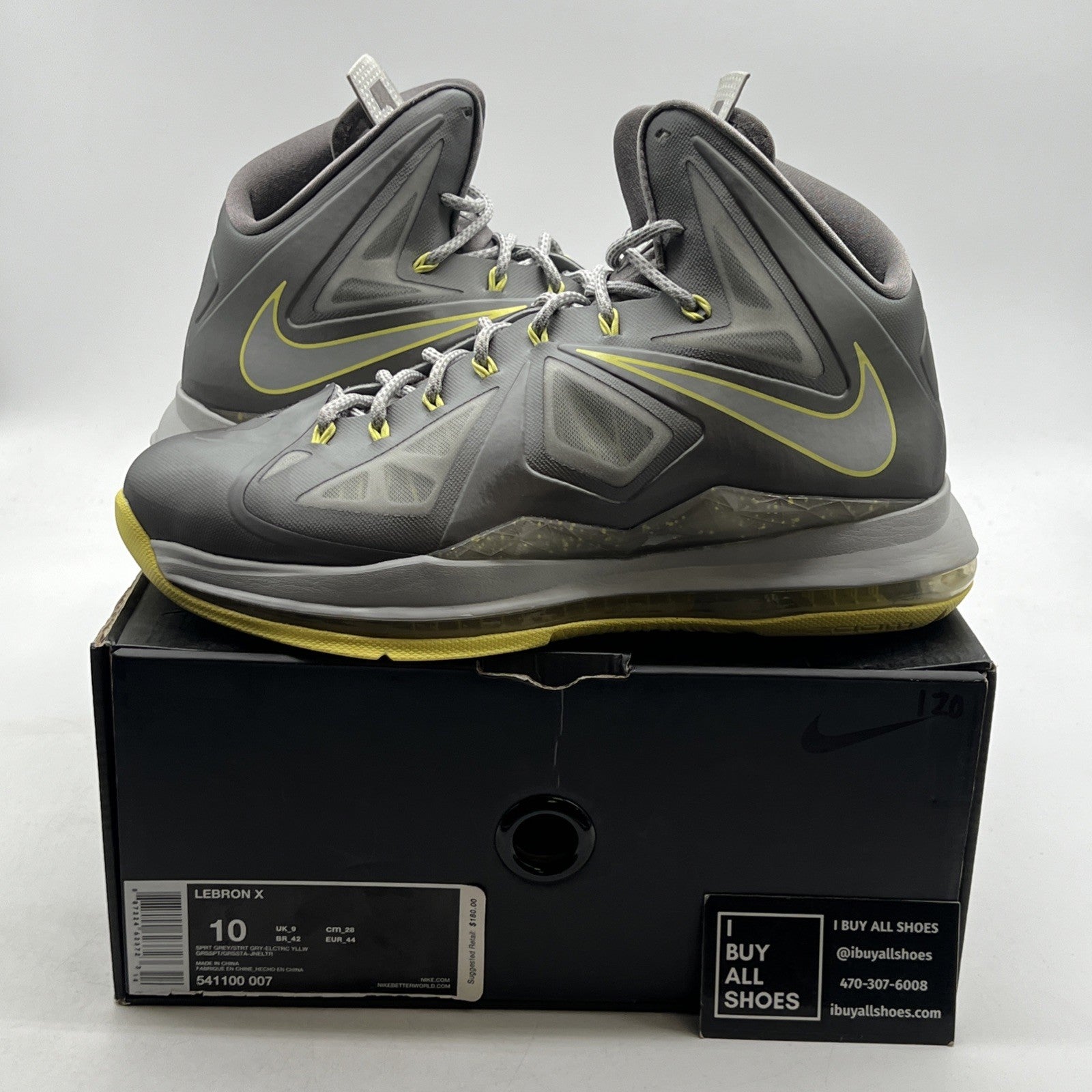 Size 10 - Nike LeBron 10 Yellow Diamond (541100-007)