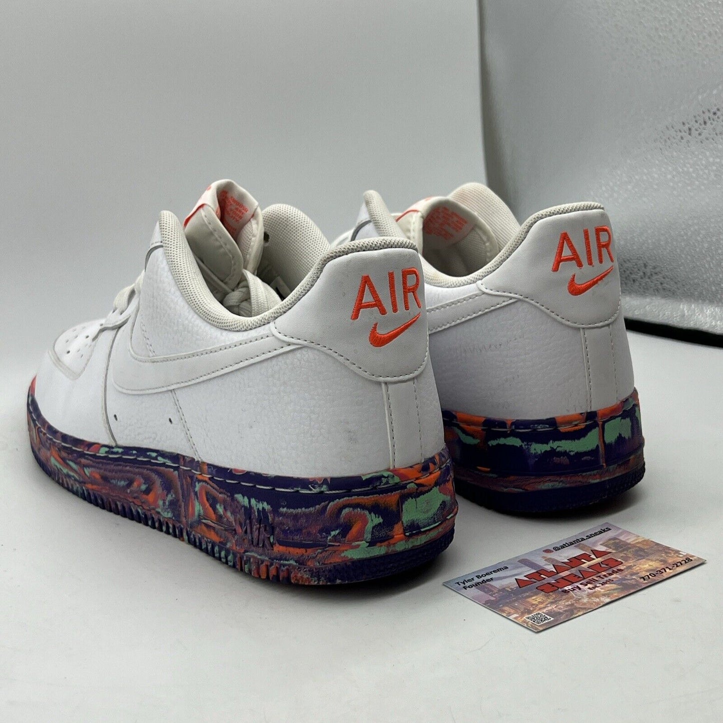 Size 13 - Nike Air Force 1 '07 LV8 Multi-Color Marble White Leather (AJ9507-100)