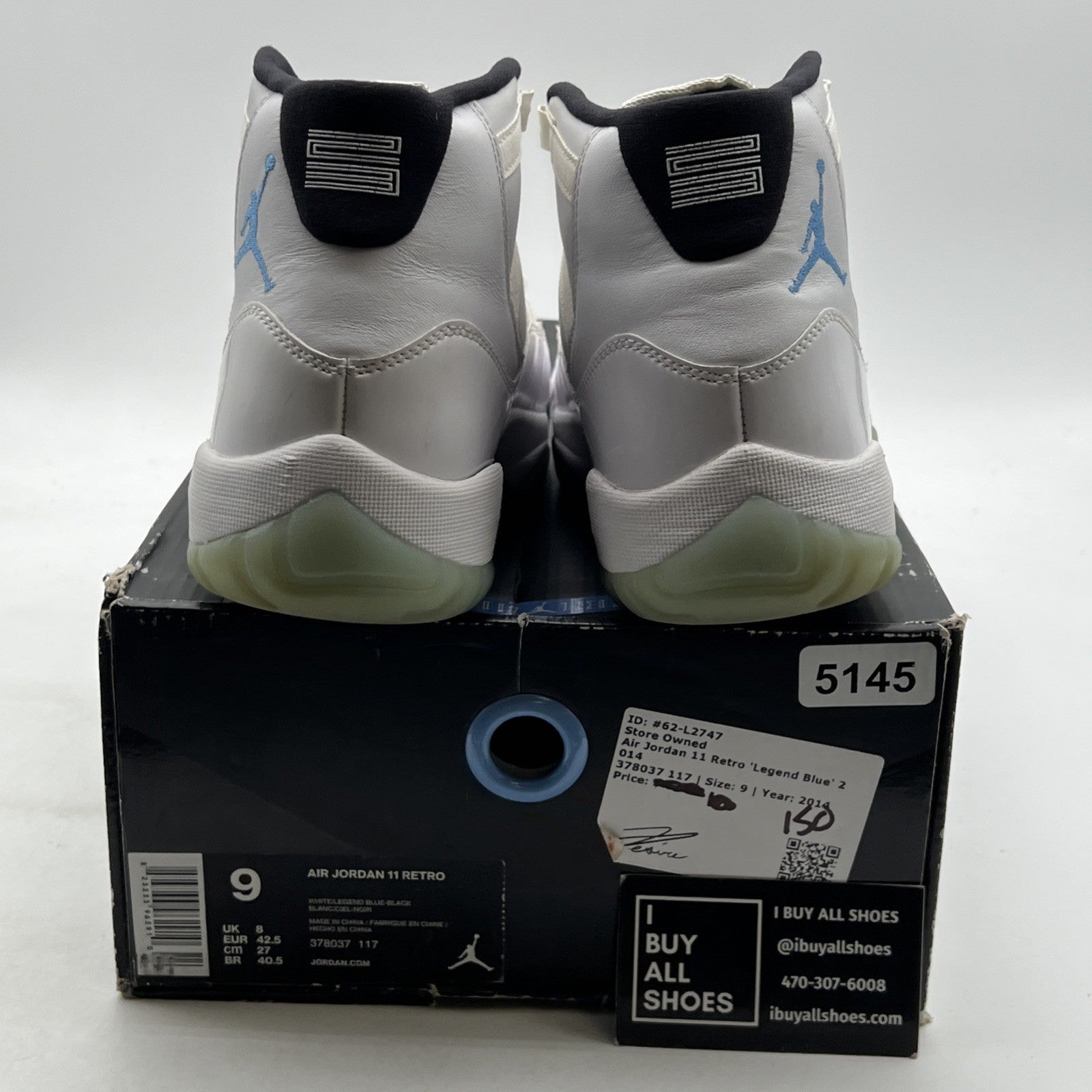 Size 9 - Air Jordan 11 Retro High Legend Blue (378037-117)