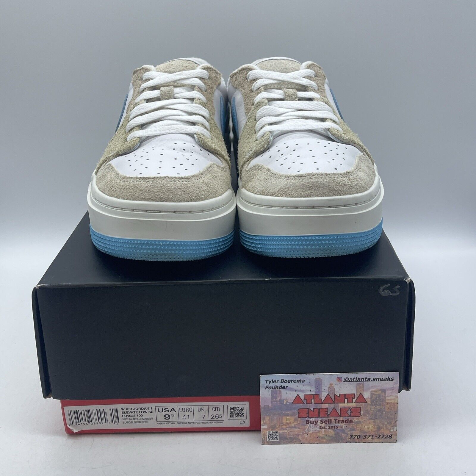 Size 9.5W- Air Jordan 1 Elevate SE Low Salt Lake City Blue White (FD1028-100)