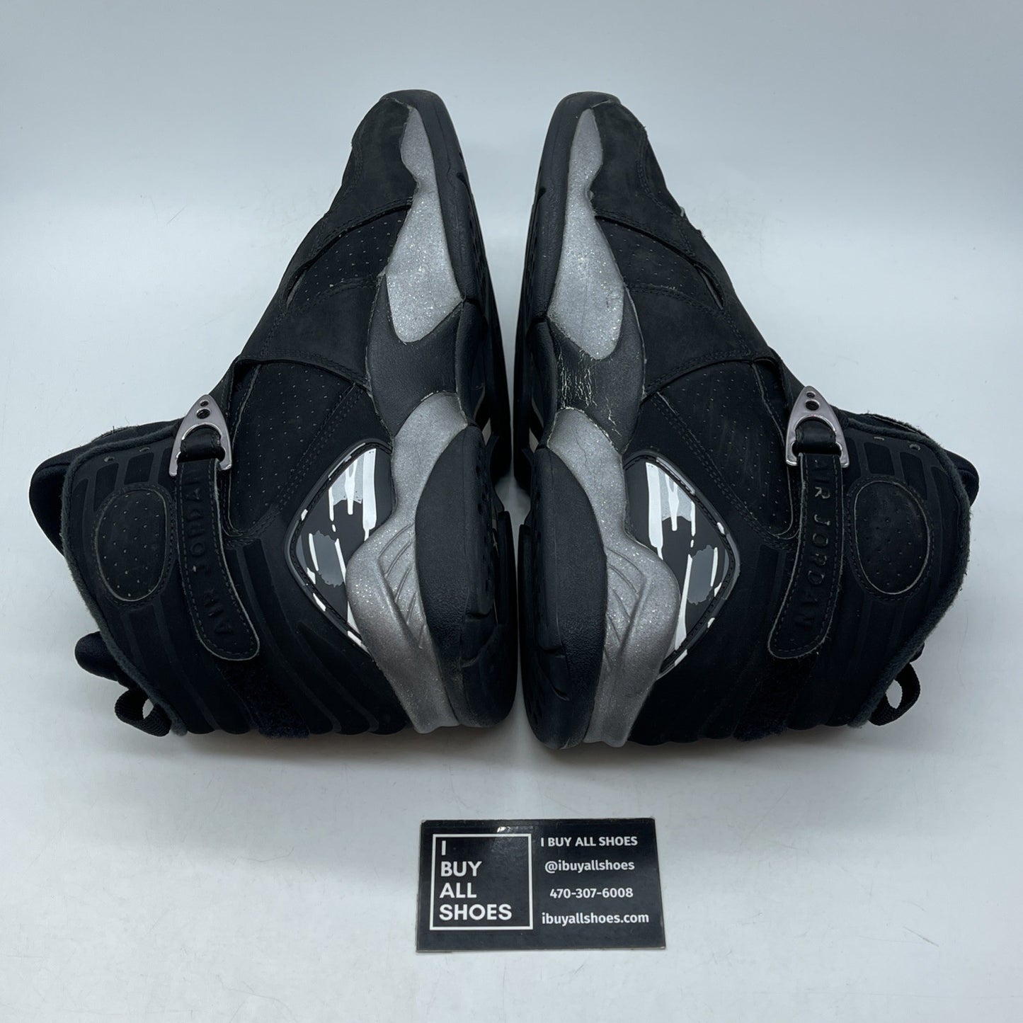 Size 11 - Air Jordan 8 Retro 2015 Chrome Black Grey Suede (305381-003)