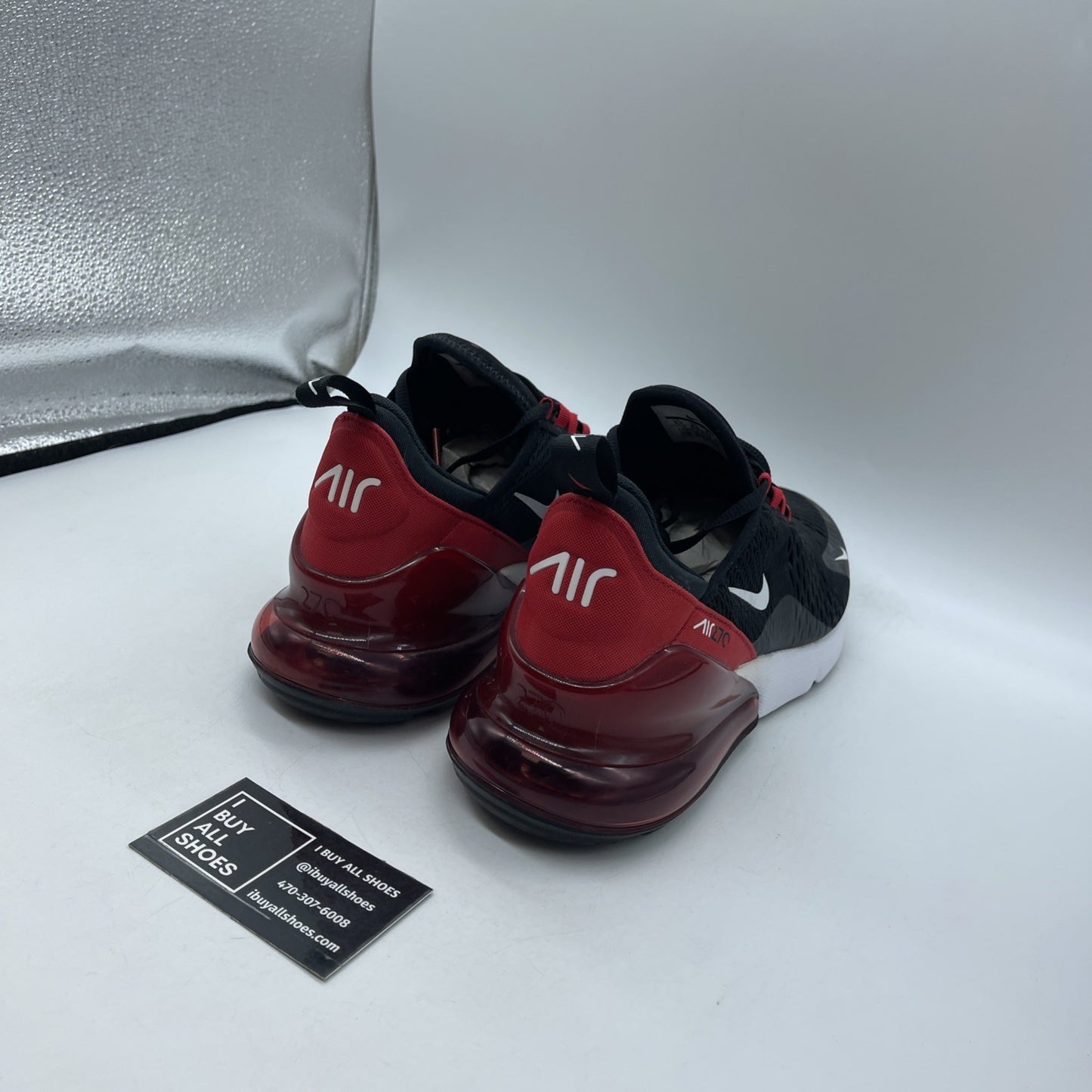 Size 9.5 - Nike Air Max 270 Bred Black Red White Suede (AH8050-022)