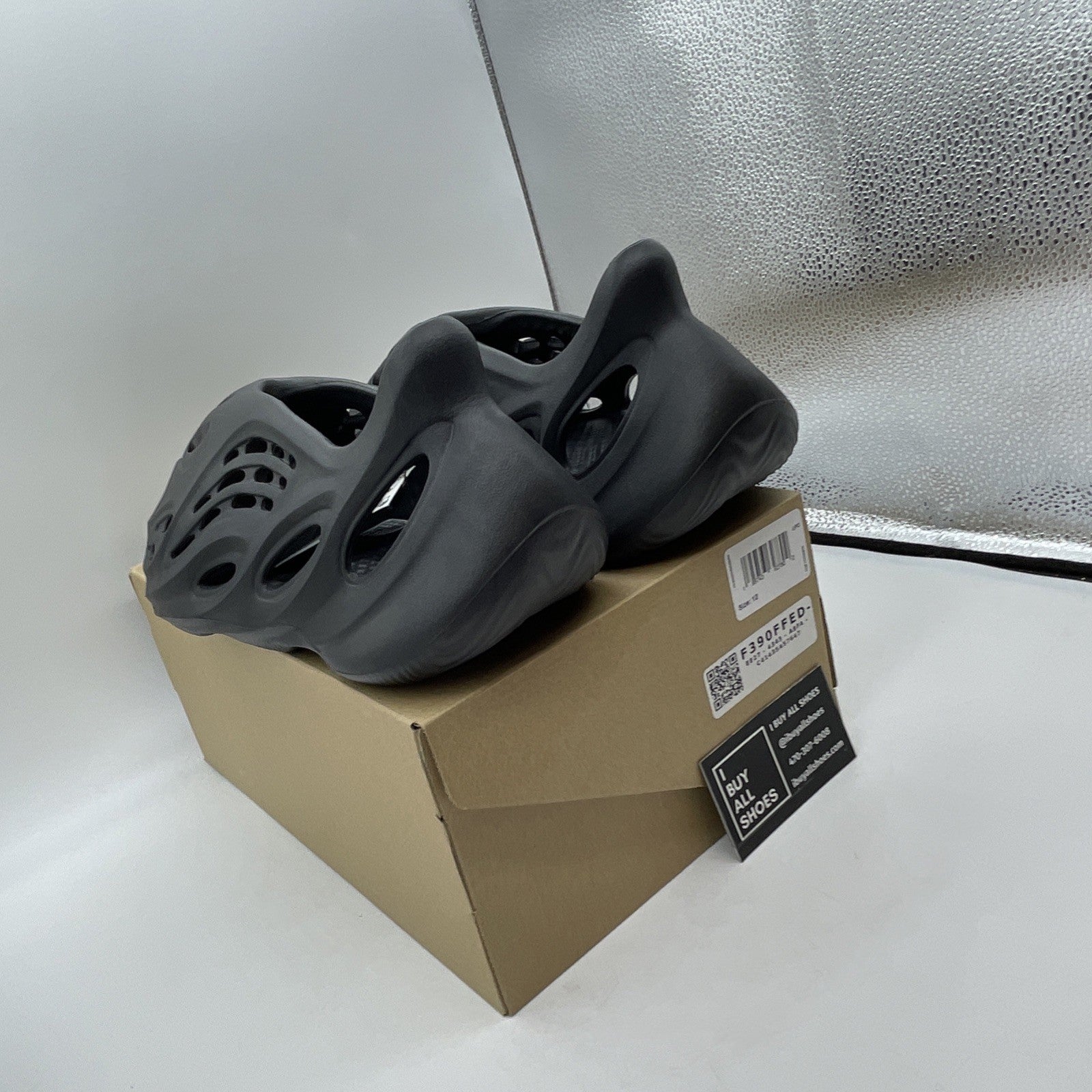 Size 12 - Adidas Yeezy Foam Runner RNR Onyx Black (HP8739)