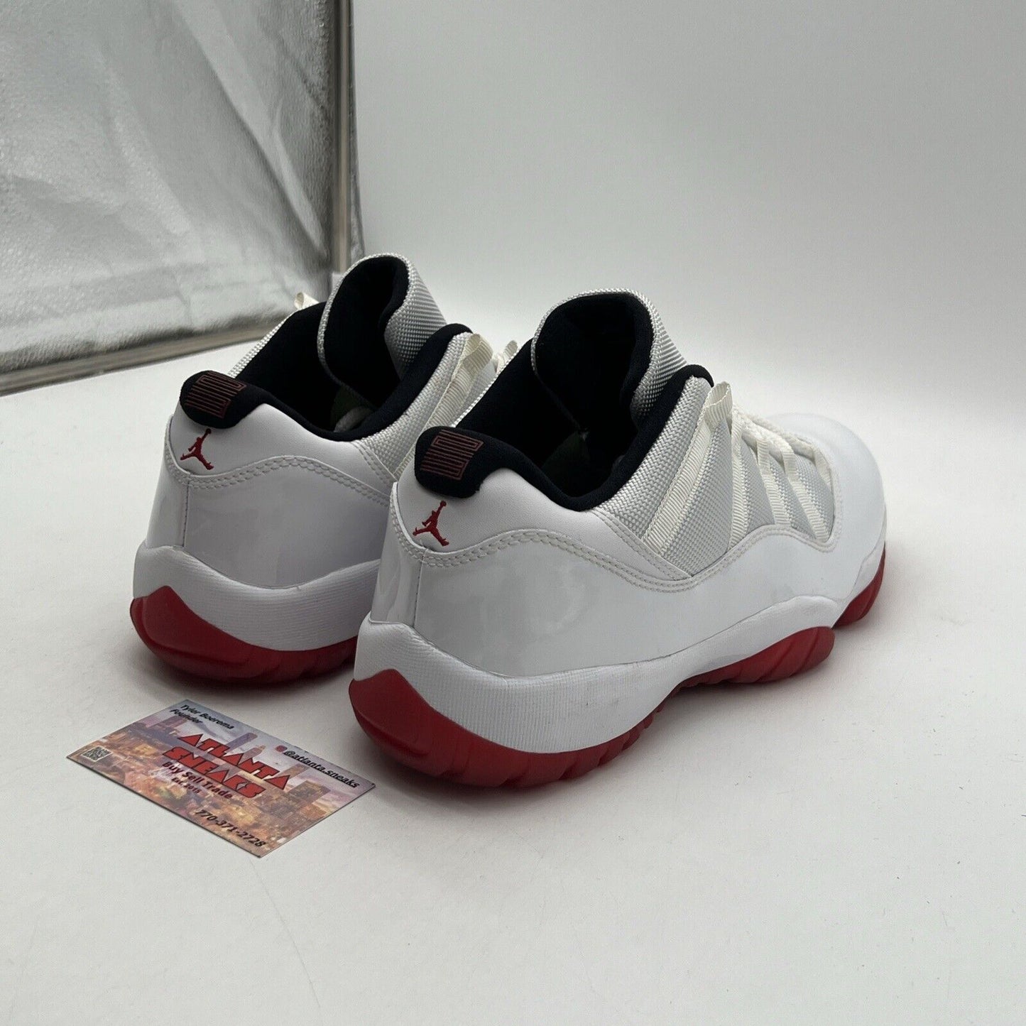 Size 11.5 - Air Jordan 11 Retro Low Cherry Bottom White Leather Red (528895-101)