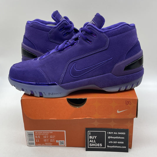 Size 9.5 - Nike Air Zoom Generation Shoes Mid Court Purple (FJ0667-500)