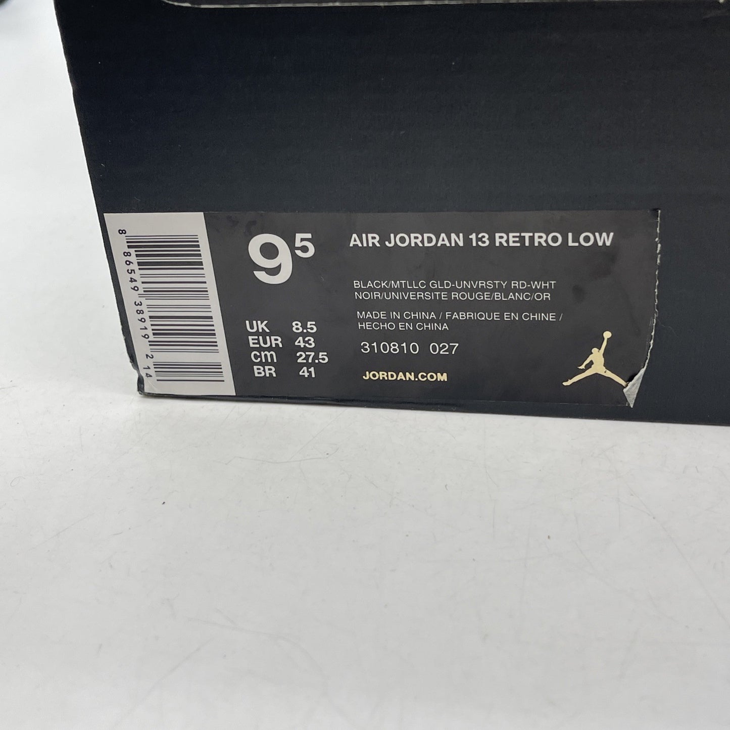 Size 9.5 - Air Jordan 13 Retro Low Bred (310810-027)