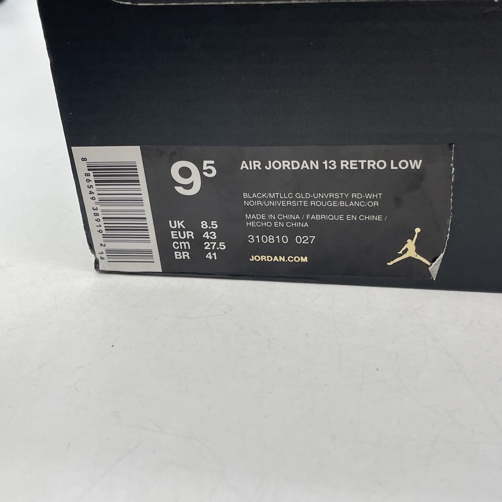 Size 9.5 - Air Jordan 13 Retro Low Bred (310810-027)