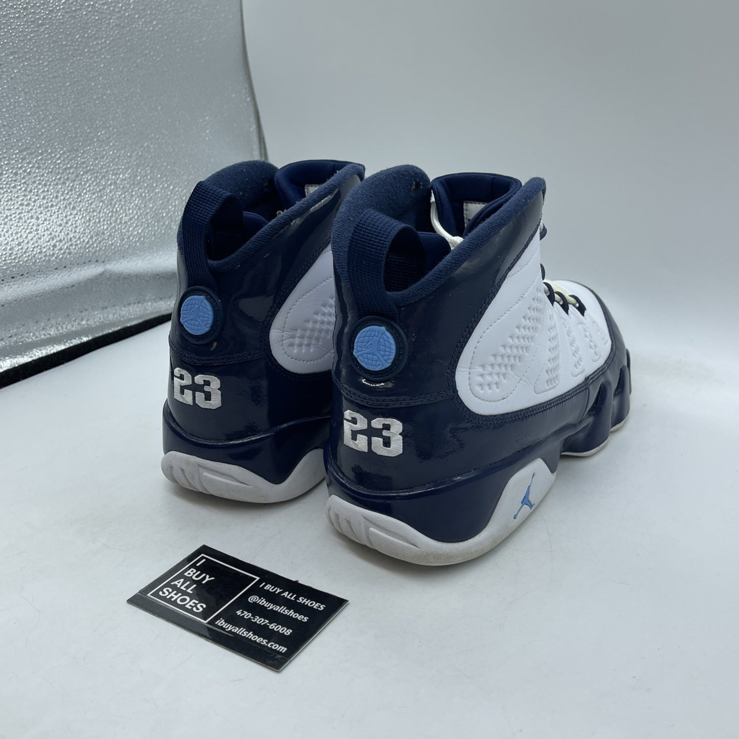Size 13 - Air Jordan 9 Retro UNC White Blue Leather (302370-145)
