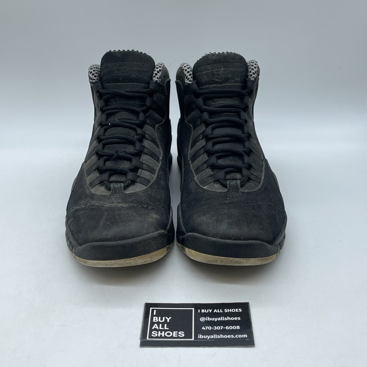 Size 9.5 - Air Jordan 10 Retro Stealth Black Grey Suede (310805-003)