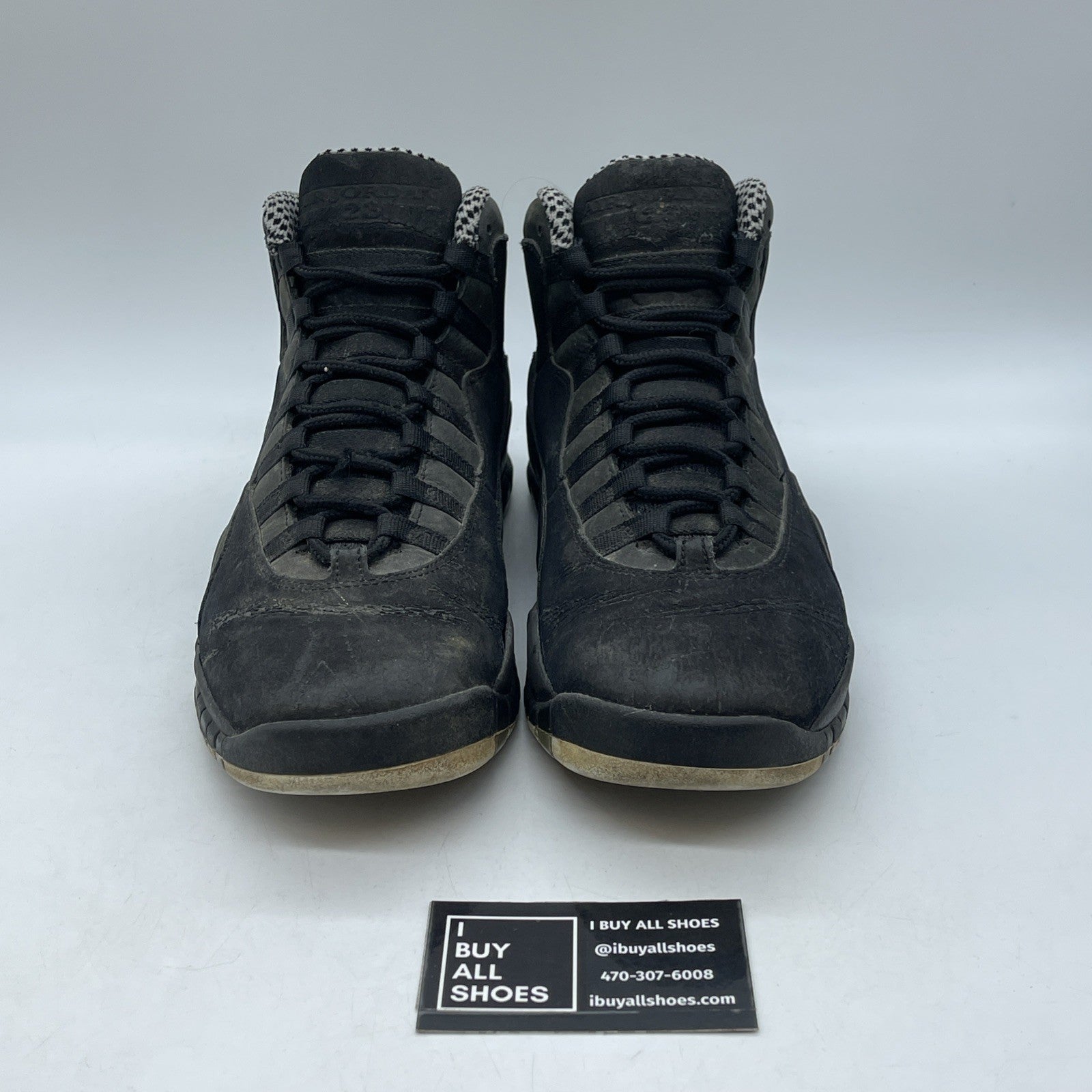 Size 9.5 - Air Jordan 10 Retro Stealth Black Grey Suede (310805-003)