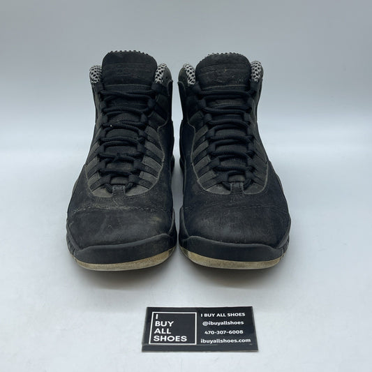 Size 9.5 - Air Jordan 10 Retro Stealth Black Grey Suede (310805-003)