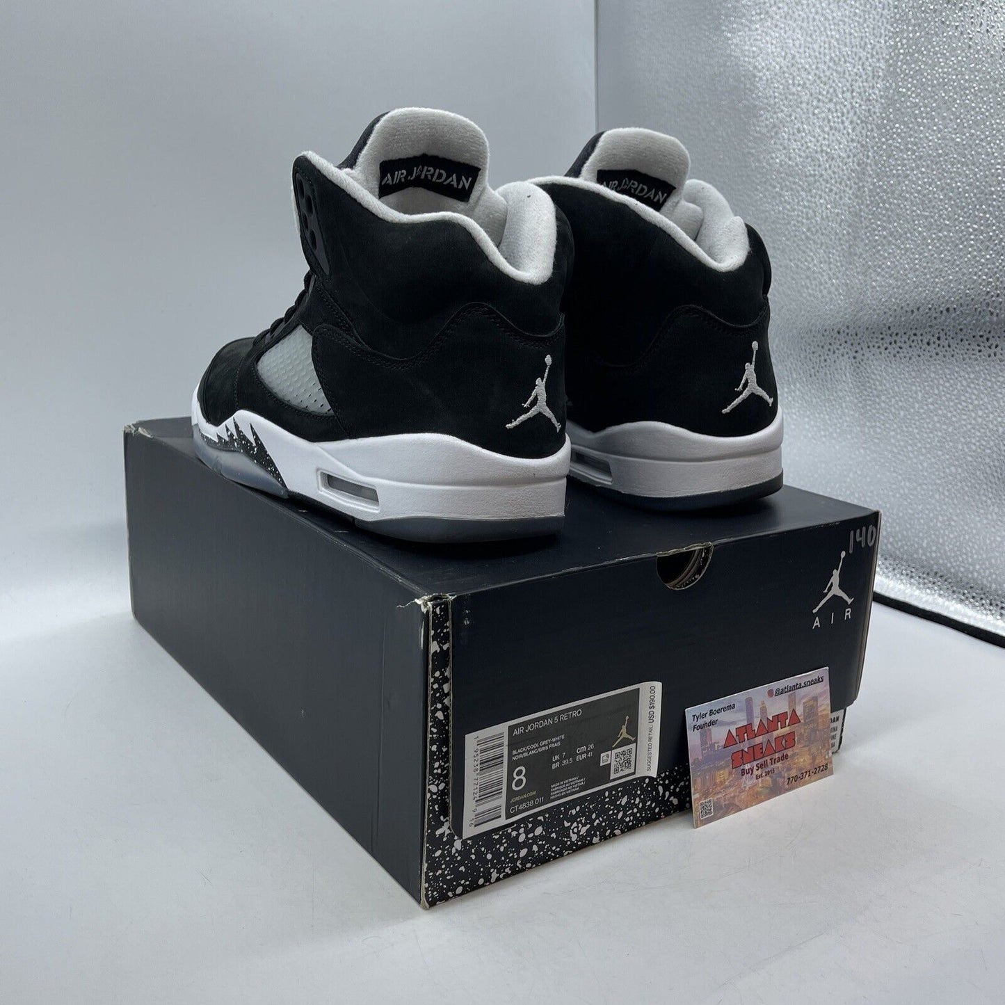 Size 8 - Jordan 5 Retro Mid Oreo Black White Suede (CT4838-011)