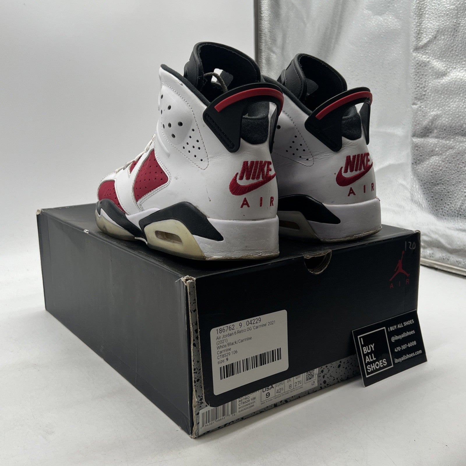 Size 9 - Air Jordan 6 Retro OG Mid Carmine (CT8529-106)