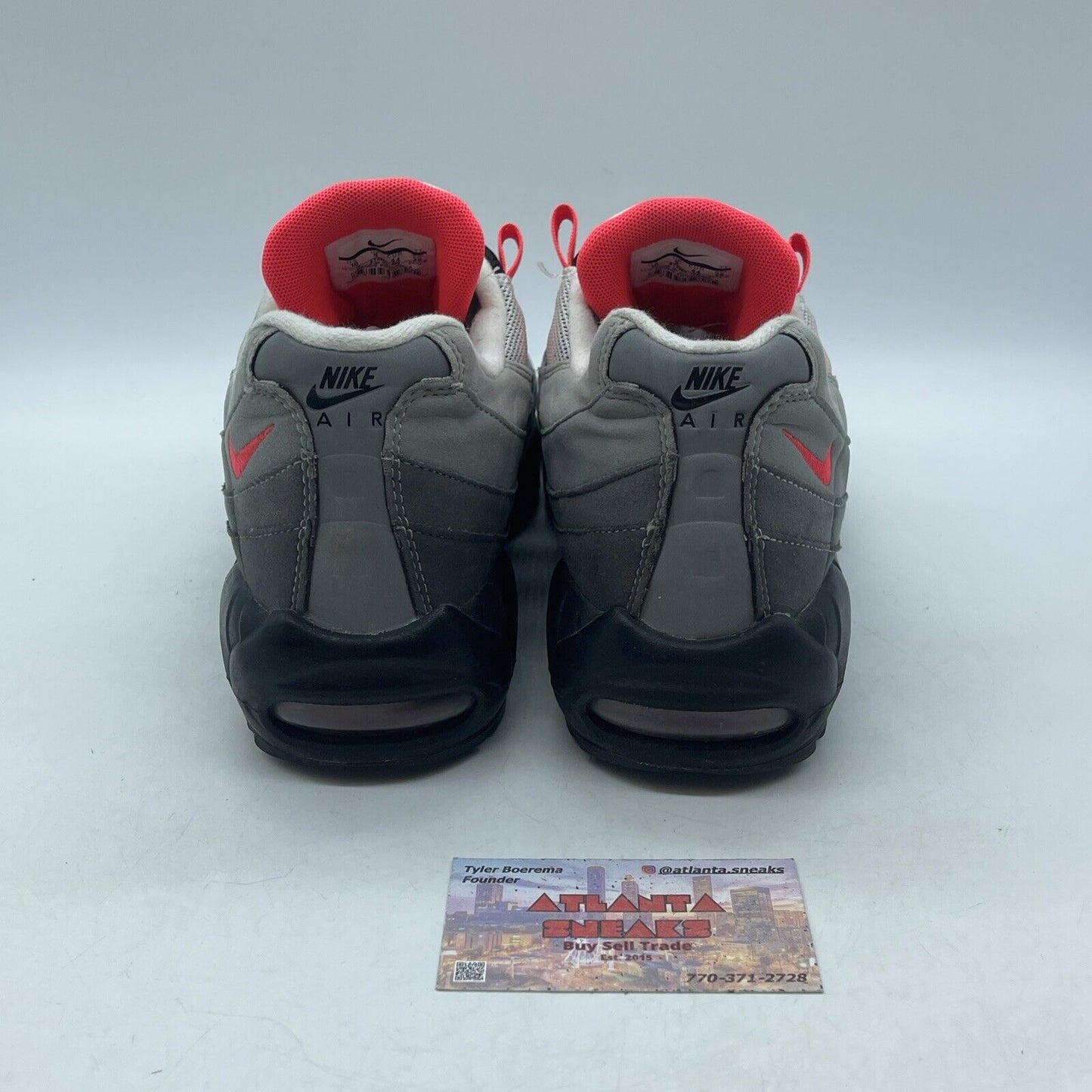 Size 10 - Nike Air Max 95 OG Solar Red Greet Pink Suede Black (AT2865-100)