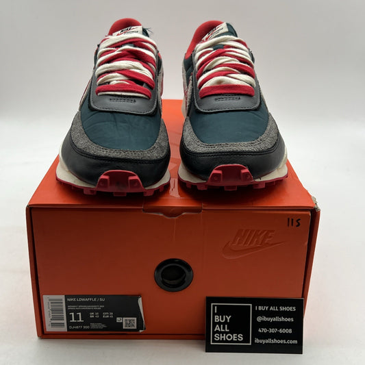 Size 11 - Nike sacai x Undercover x LDWaffle Midnight Spruce University Red